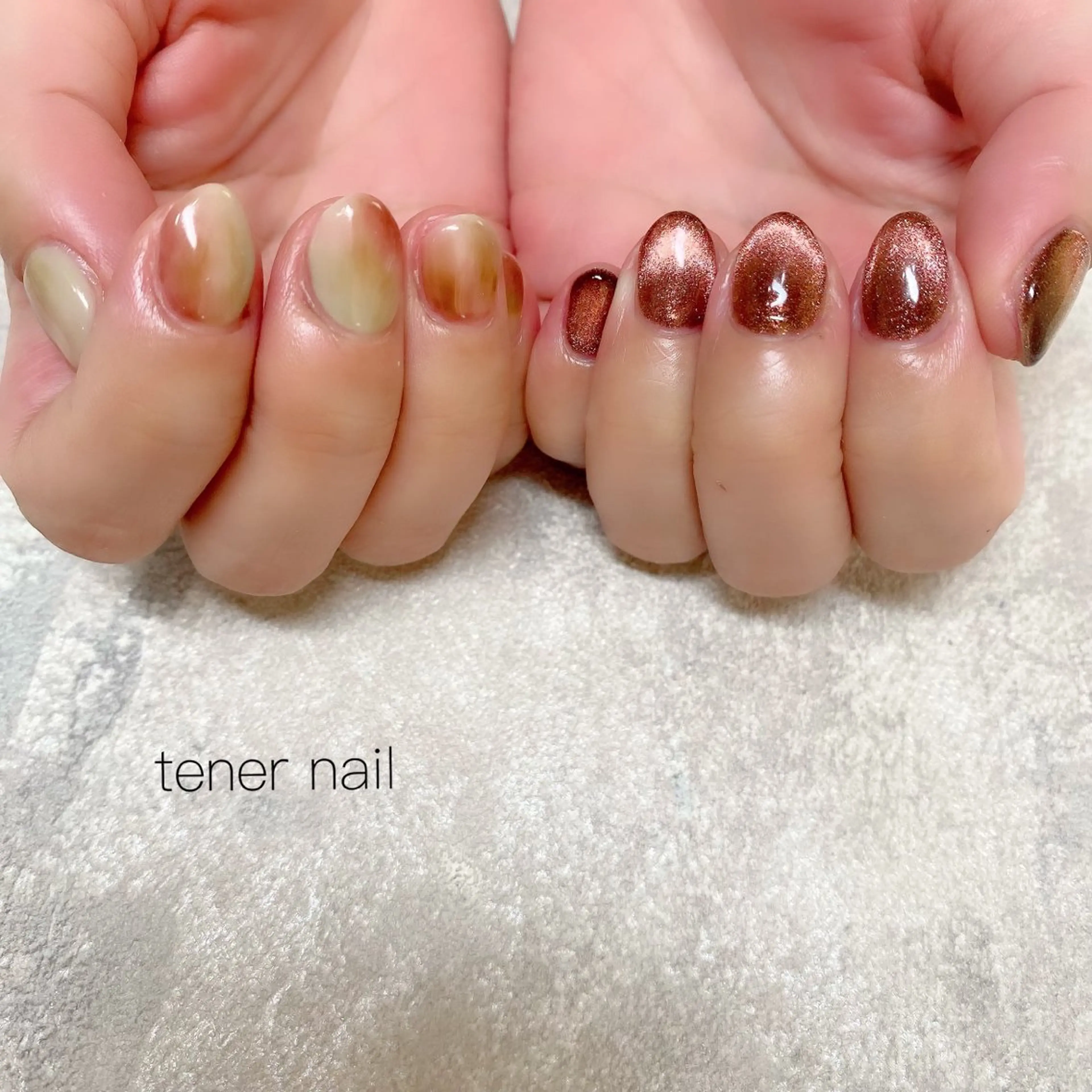 ネイル フレンチネイル マグネットネイル マグネットフレンチ ハンドネイル tener  nail  テネルネイル所属・テネルネイル tener nailのネイルデザイン