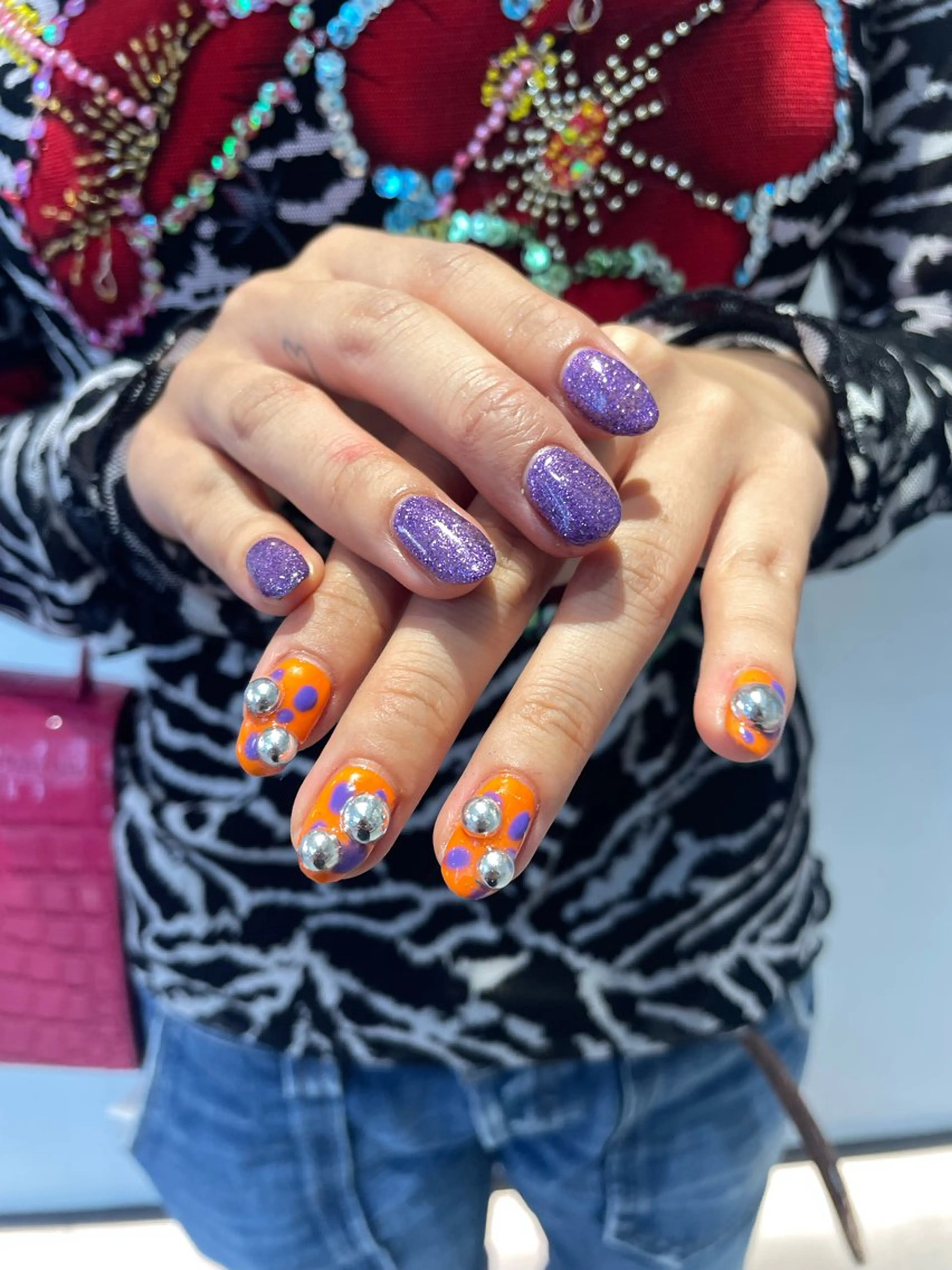 ネイル ハンドネイル 🌟暖色系ハイトーン 🌟AIのヘアスタイル