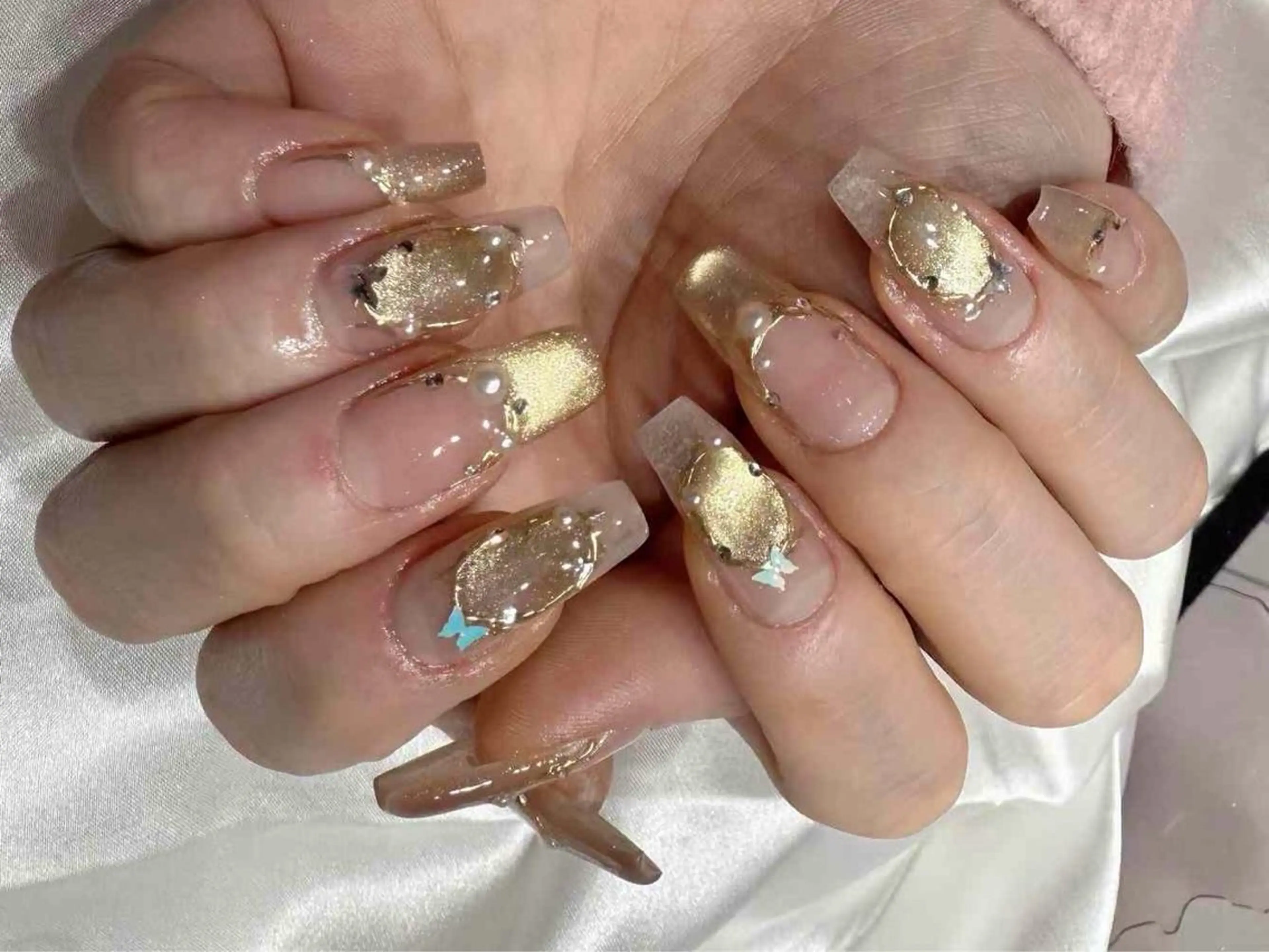 ネイル アートネイル フットネイル ジェルネイル ハート マグネットネイル Babarla Nailのネイルデザイン