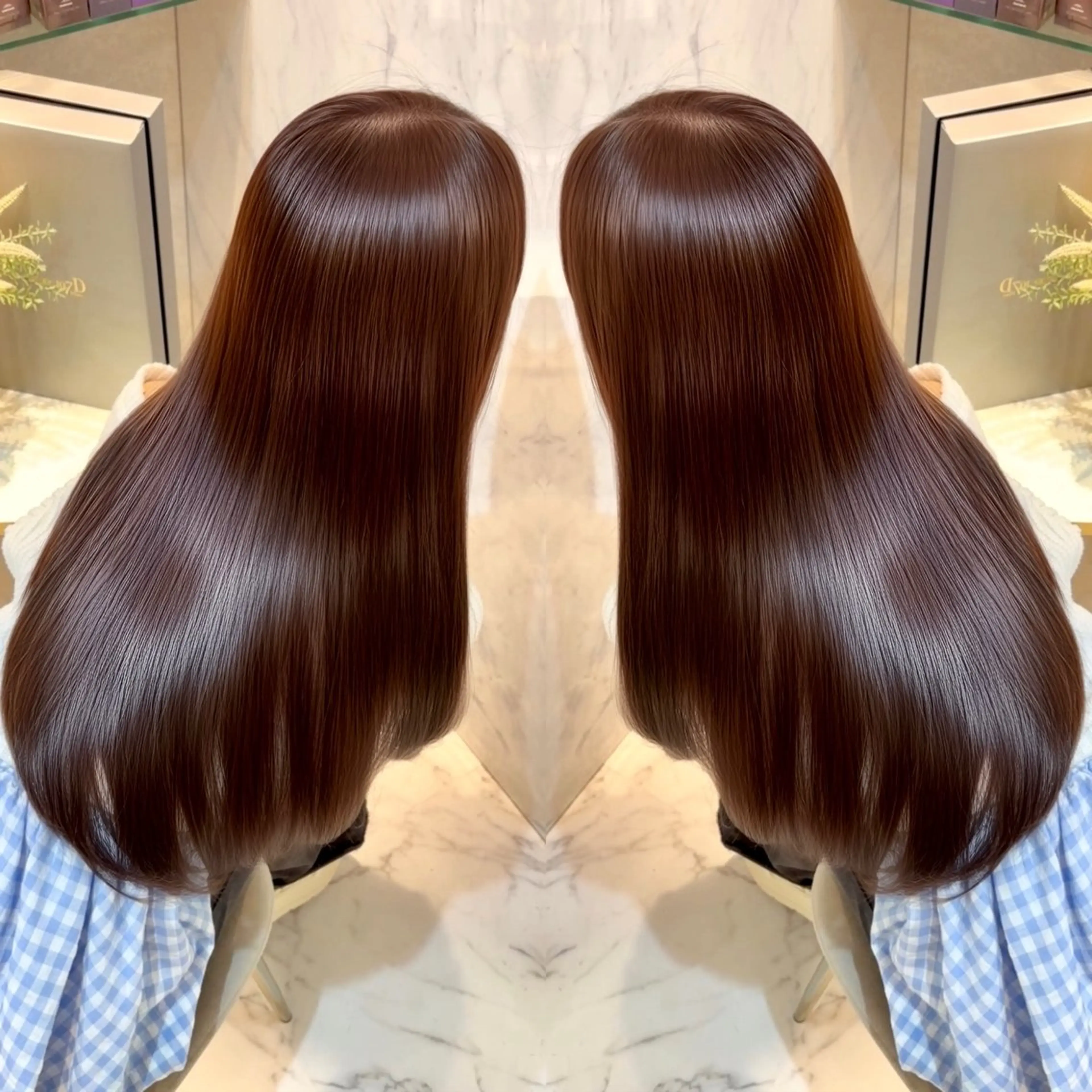 ロング 髪質改善 縮毛矯正 カット 縮毛矯正 トリートメント HANARE by youres hair 神楽坂所属・神楽坂/縮毛矯正/ 髪質改善/香村優弥のヘアスタイル