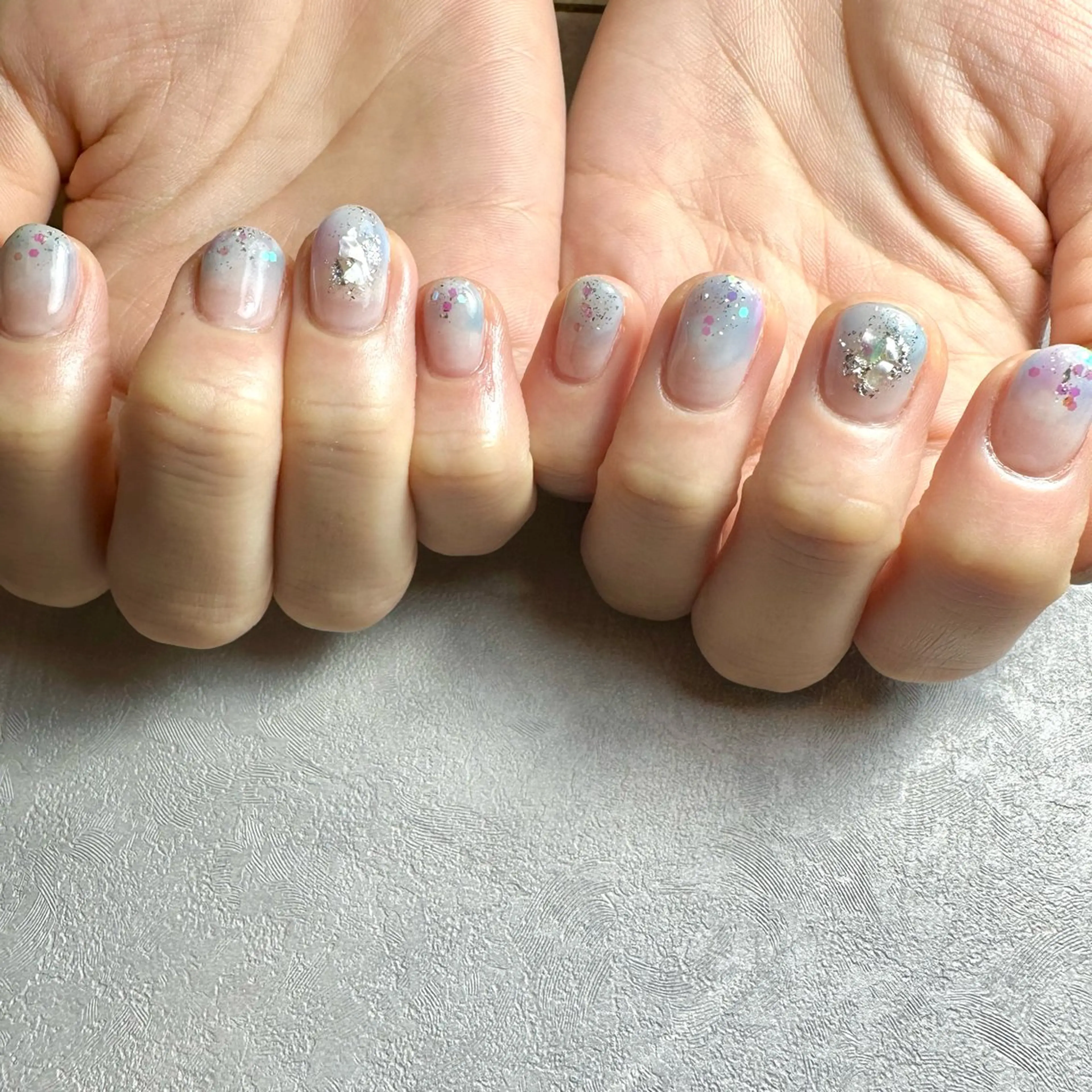 ネイル オーロラネイル ハンドネイル GéRanium Harukaのネイルデザイン