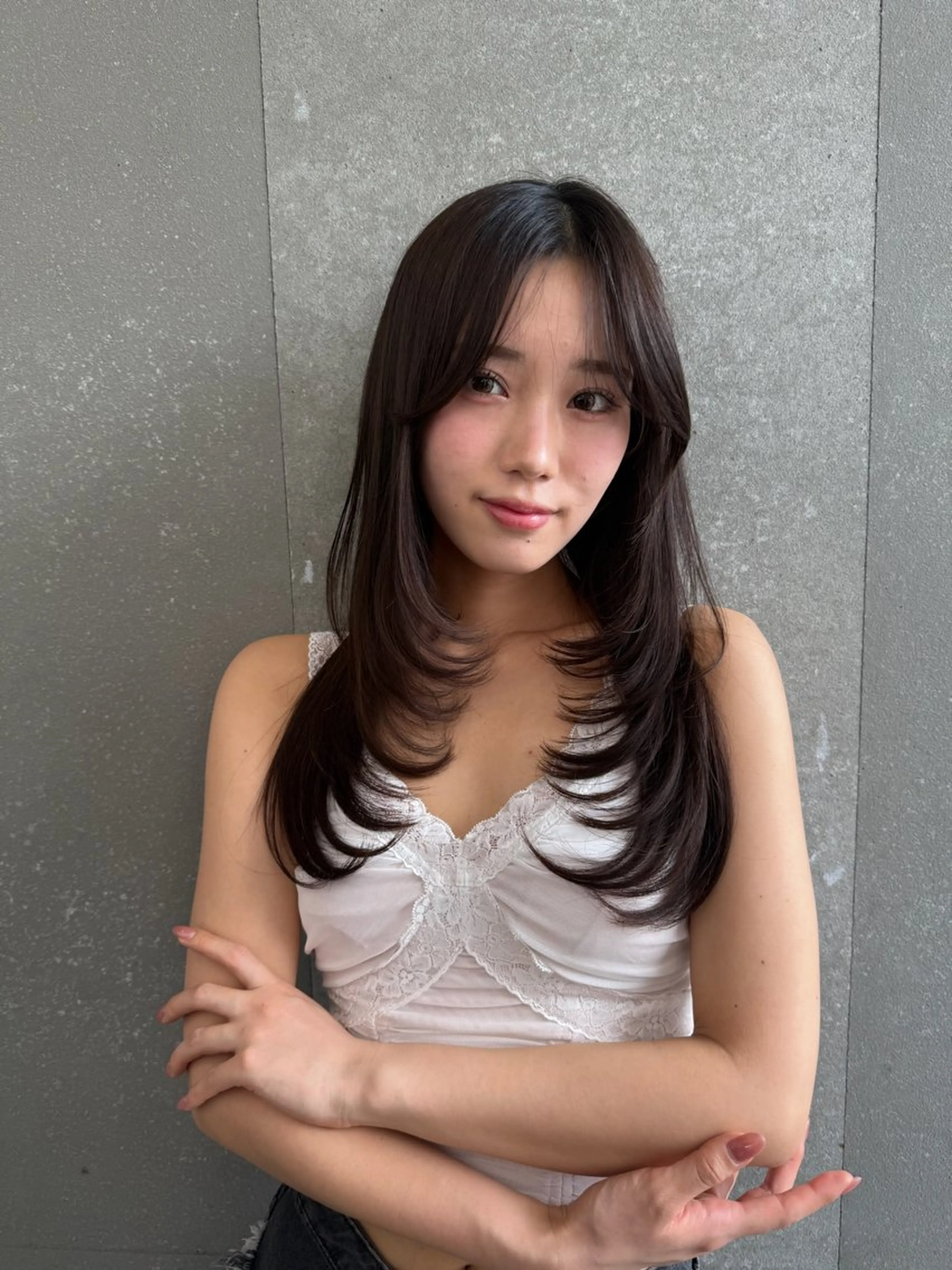 ロング レイヤーカット カット ヘアカラー 透明感カラー　中嶋 将城のヘアスタイル