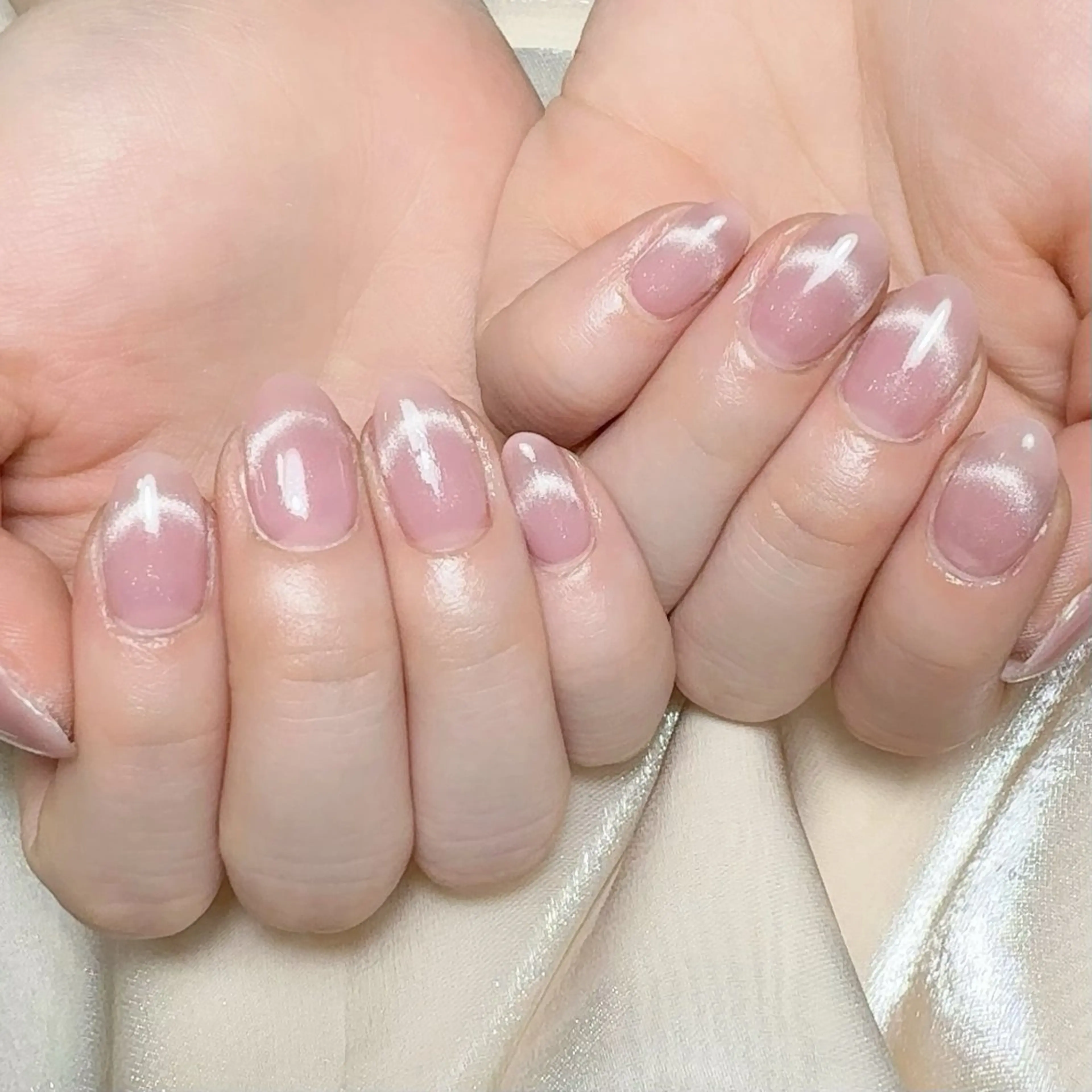 メンズ ネイル メンズ韓国風 アートネイル オーロラネイル ガーリー キラキラネイル ハンドネイル Nail salon 木にいるのネイルデザイン