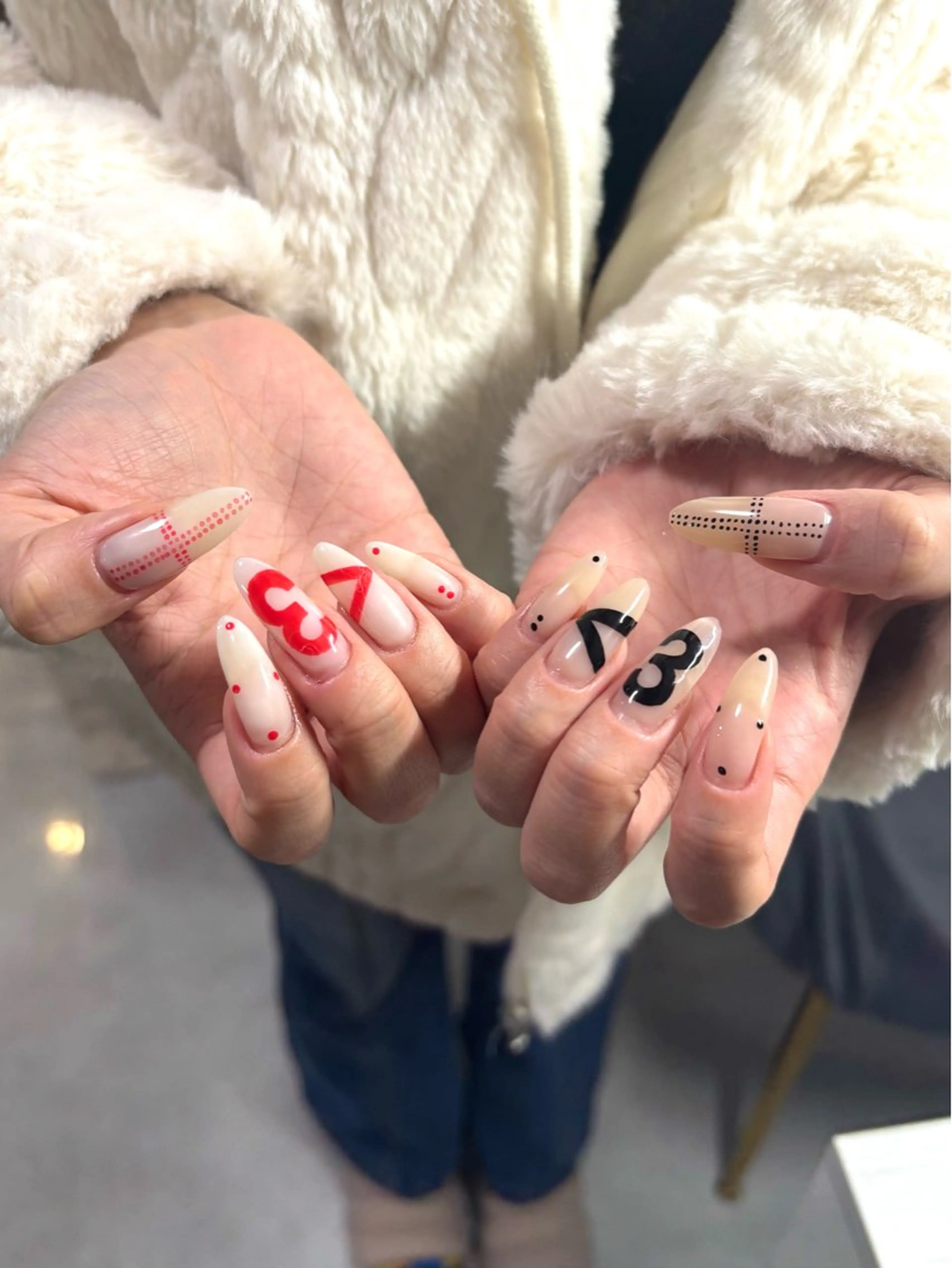 ネイル ハンドネイル 韓国ワンホンnail yukiのネイルデザイン