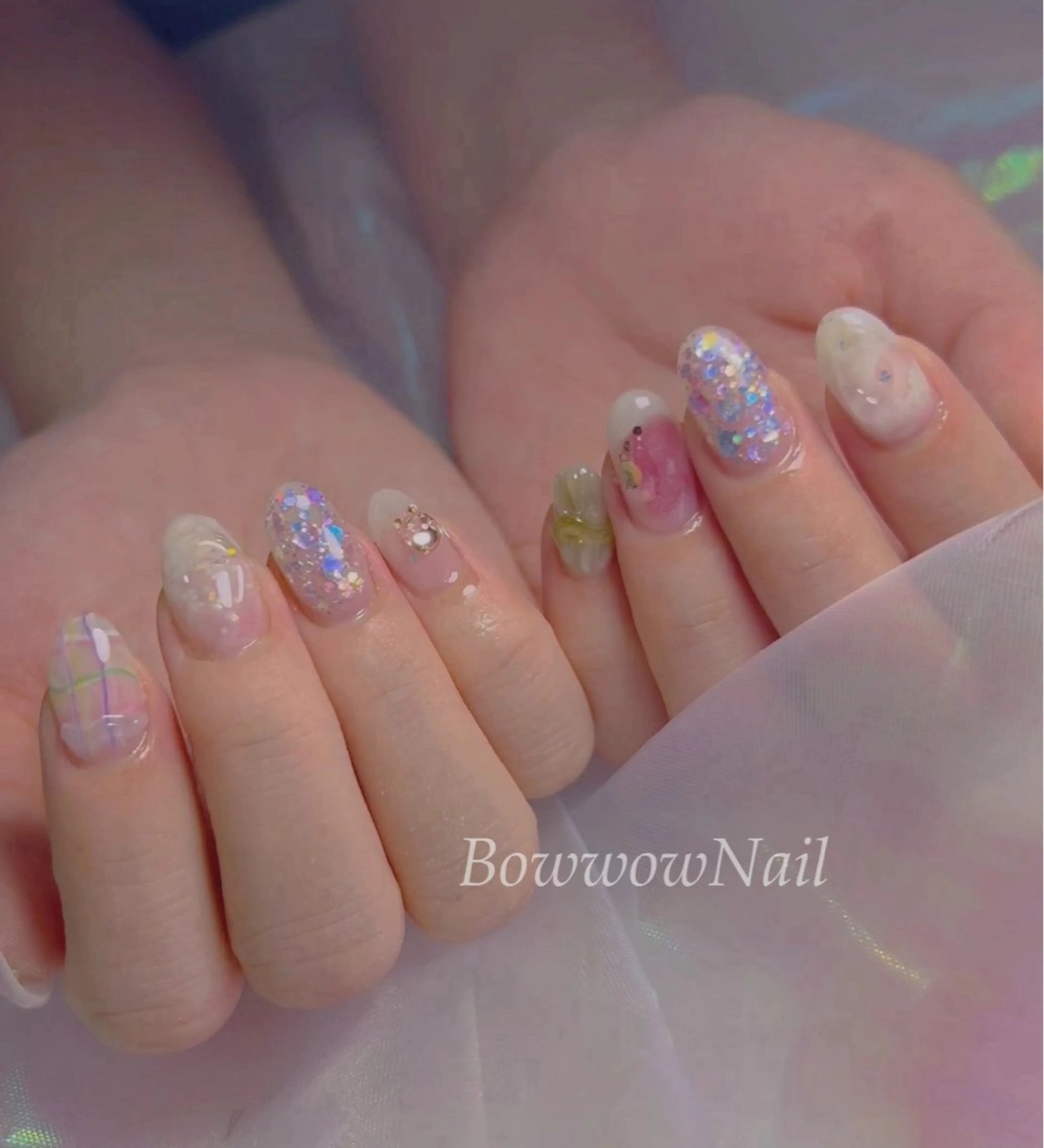 ネイル 持ち込み ニュアンスネイル シンプルネイル Bow wow Nail さや🧸のネイルデザイン