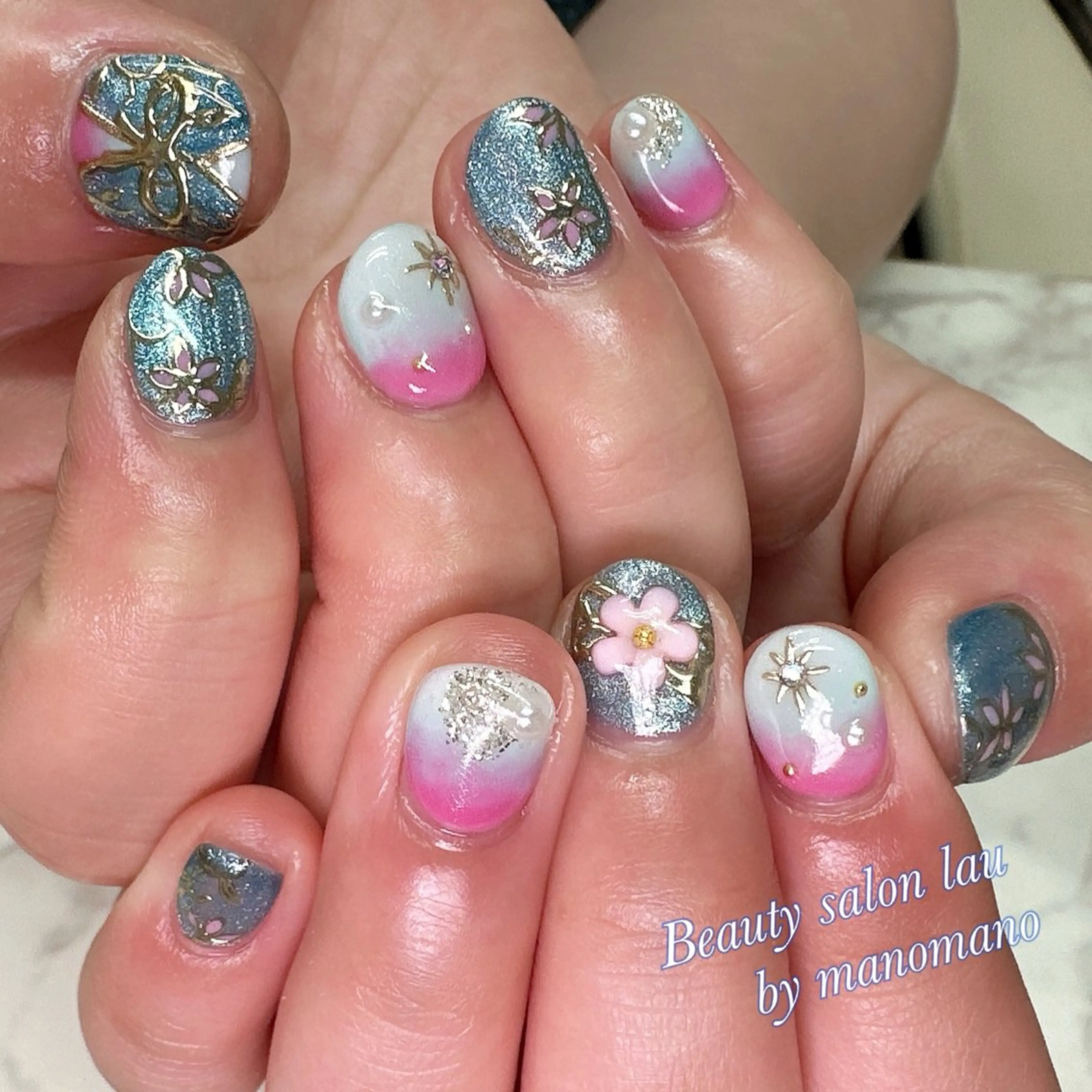 ネイル ハンドネイル ラウバイマノマノ なかざとのネイルデザイン