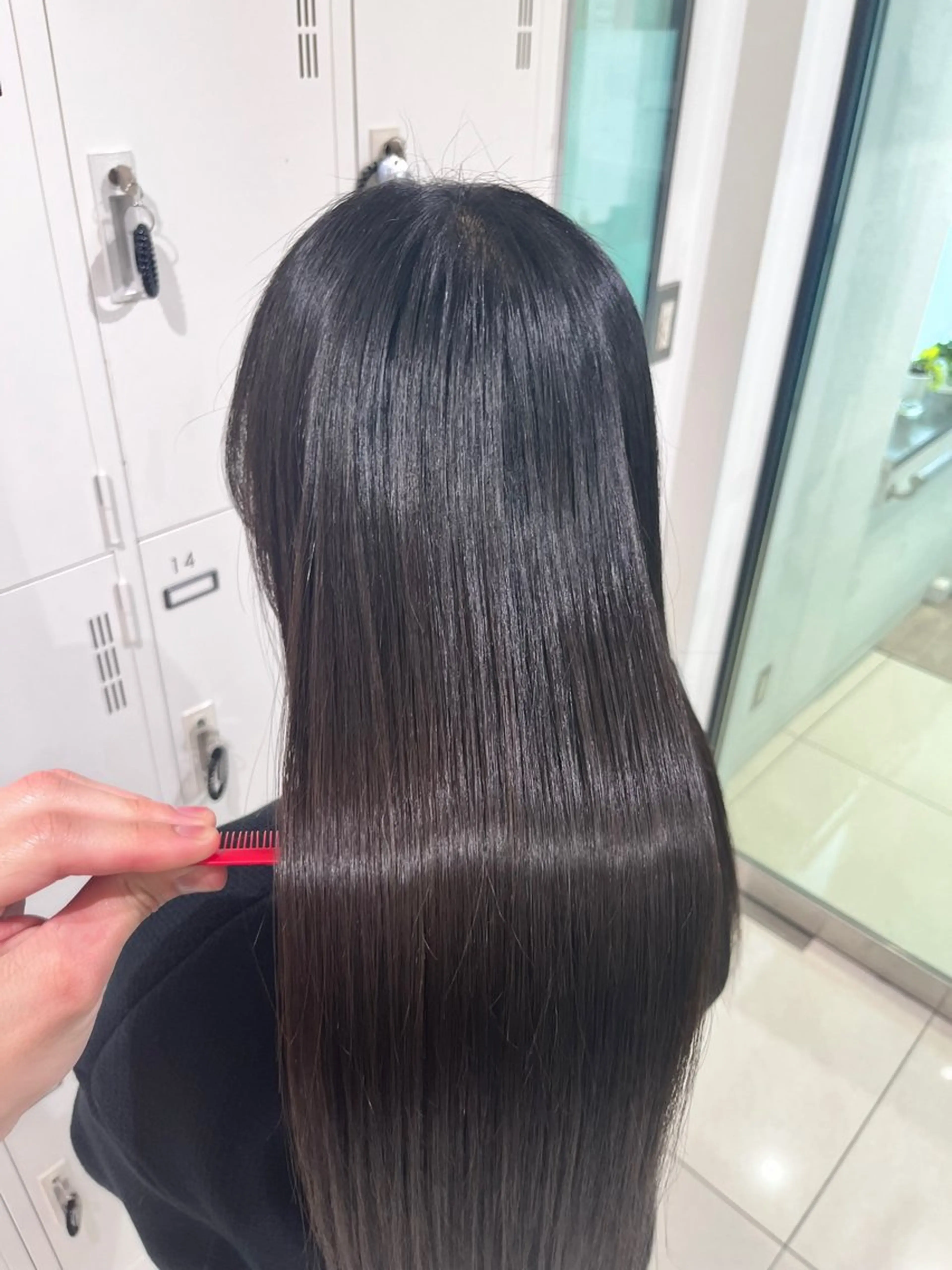 ロング パーマ 縮毛矯正 カット 縮毛矯正 縮毛矯正指名No.1 艶カラー/SHIMAのヘアスタイル