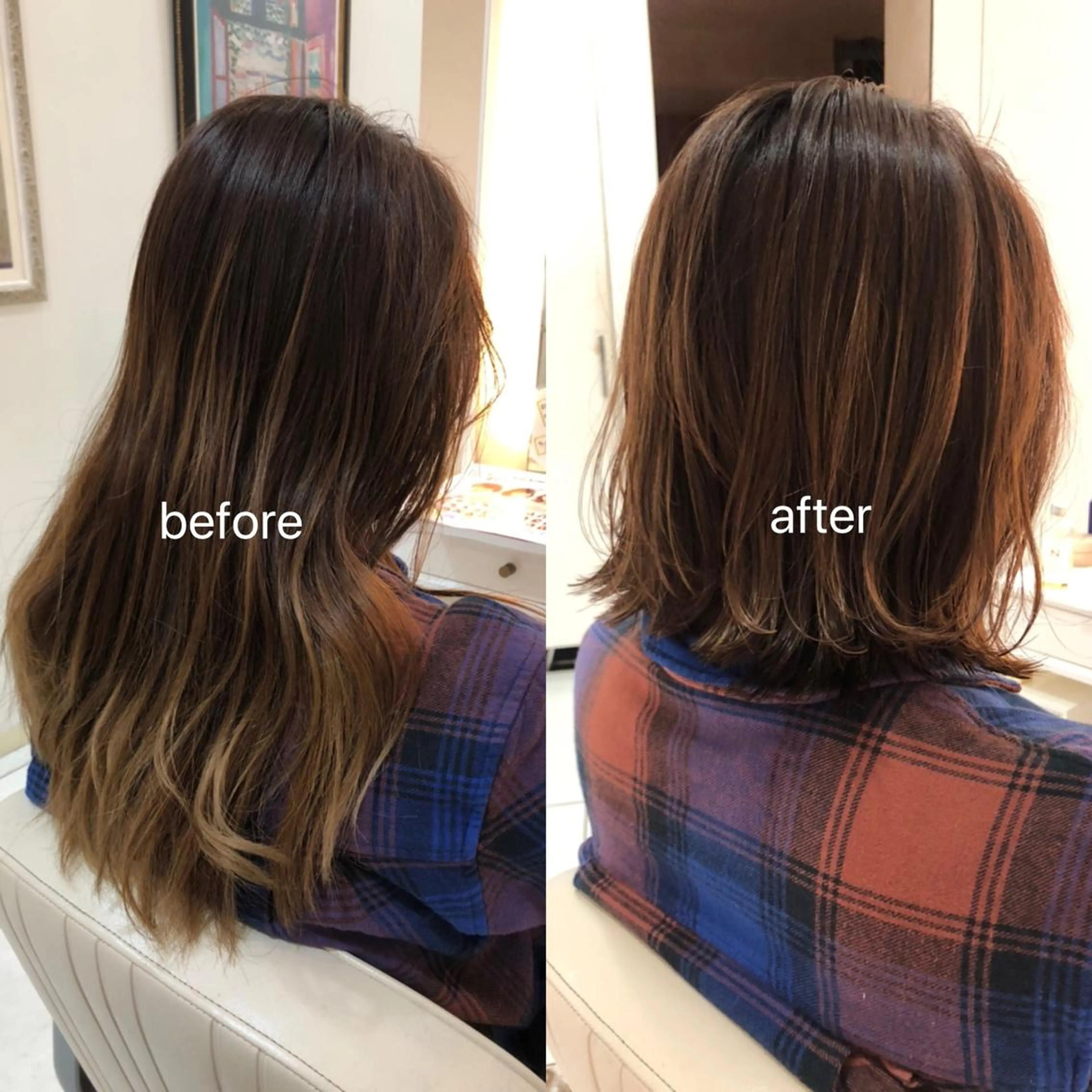 ミディアム カラー 店長/mao/ 前髪/顔周りカットのヘアスタイル