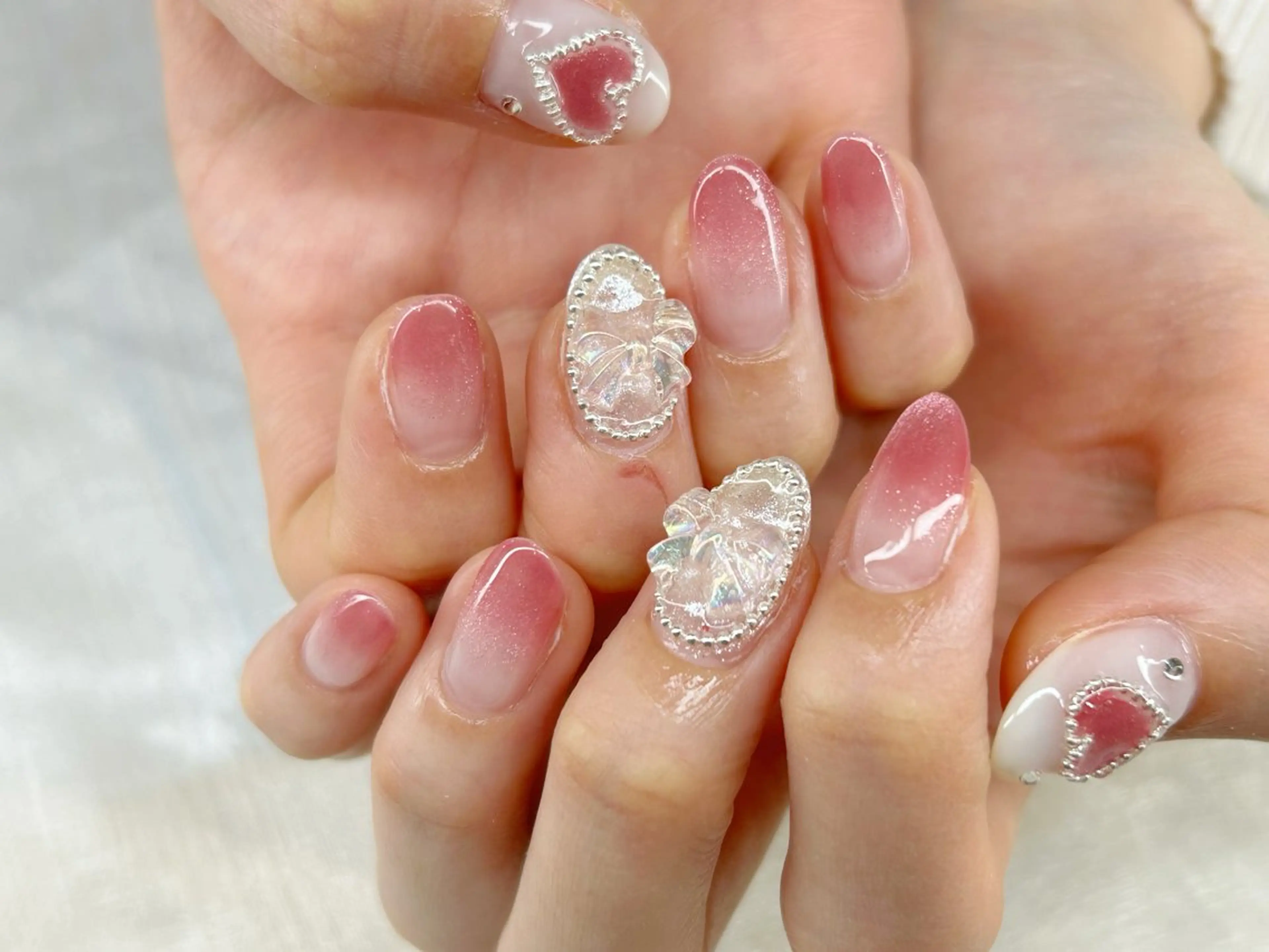 ネイル 成人式 長さ出し フットネイル マグネットネイル 持ち込み ハンドネイル Lino Nailのネイルデザイン