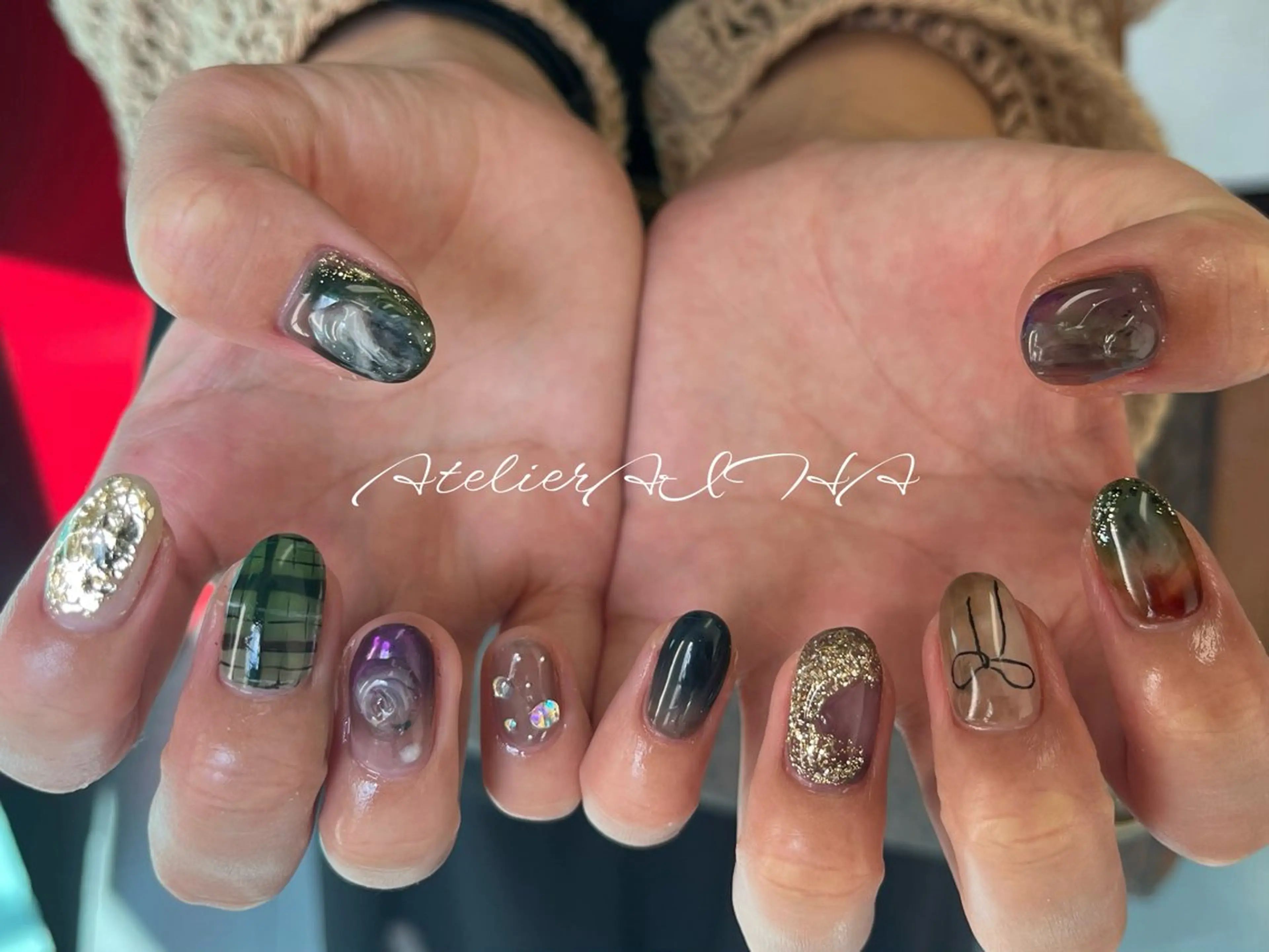 ミディアム ハンドネイル アトリエAIHA所属・アトリエAIHA★ フィルイン推奨サロンのネイルデザイン