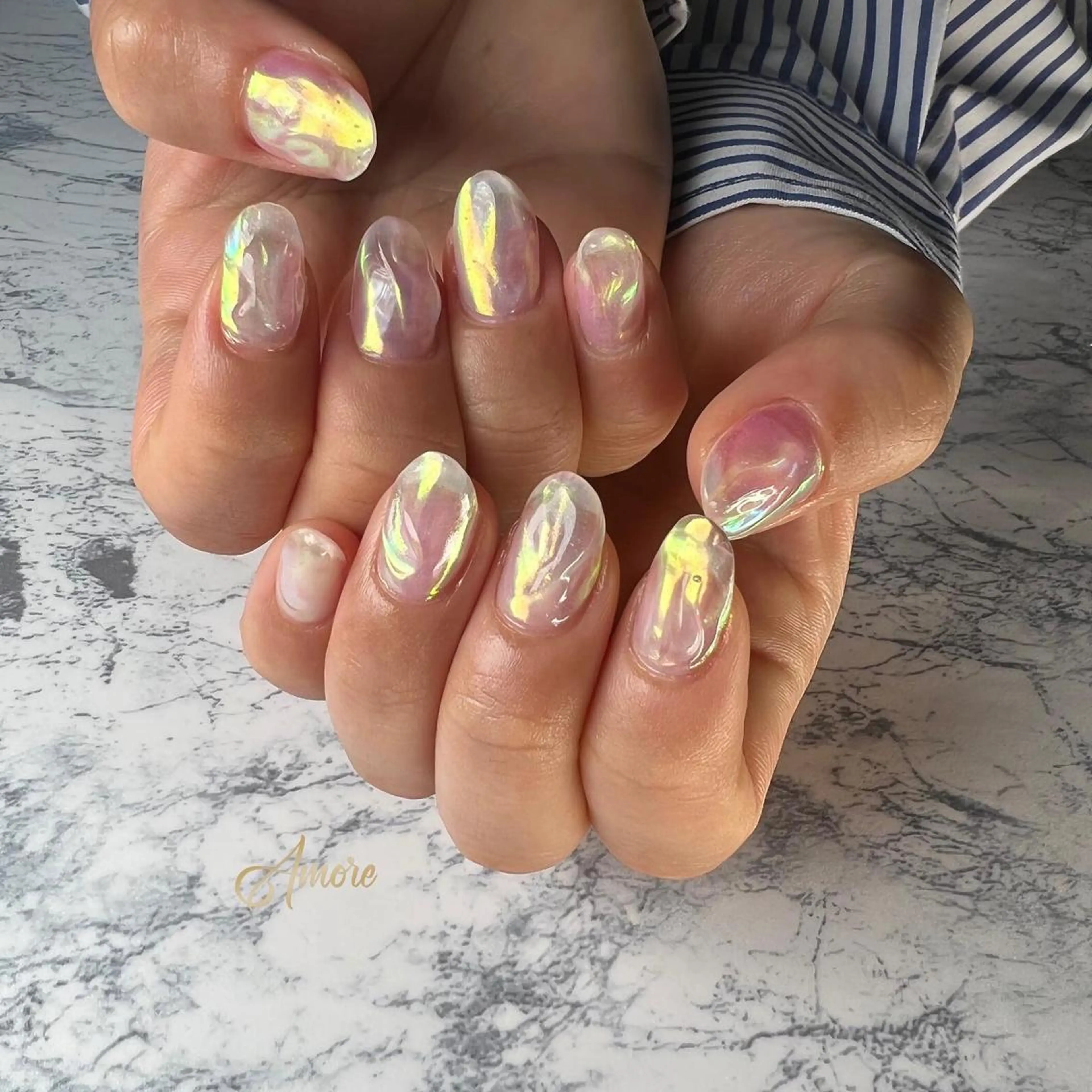 ネイル 氷ネイル・うるうるネイル マグネットネイル ミラーネイル ニュアンスネイル シンプルネイル You kyehwaのネイルデザイン