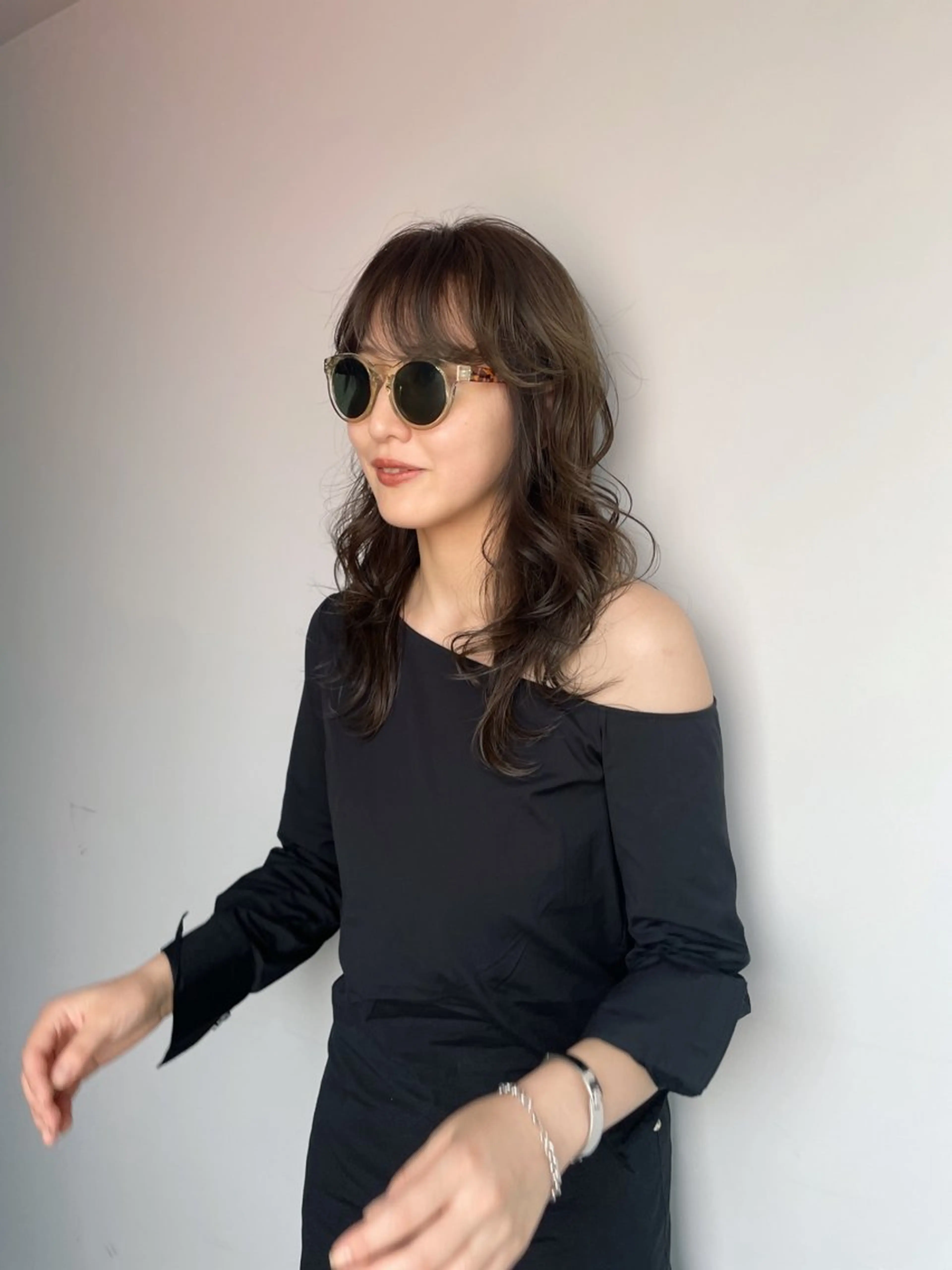 セミロング カット ヘアカラー トリートメント 佐伯 和佳のヘアスタイル