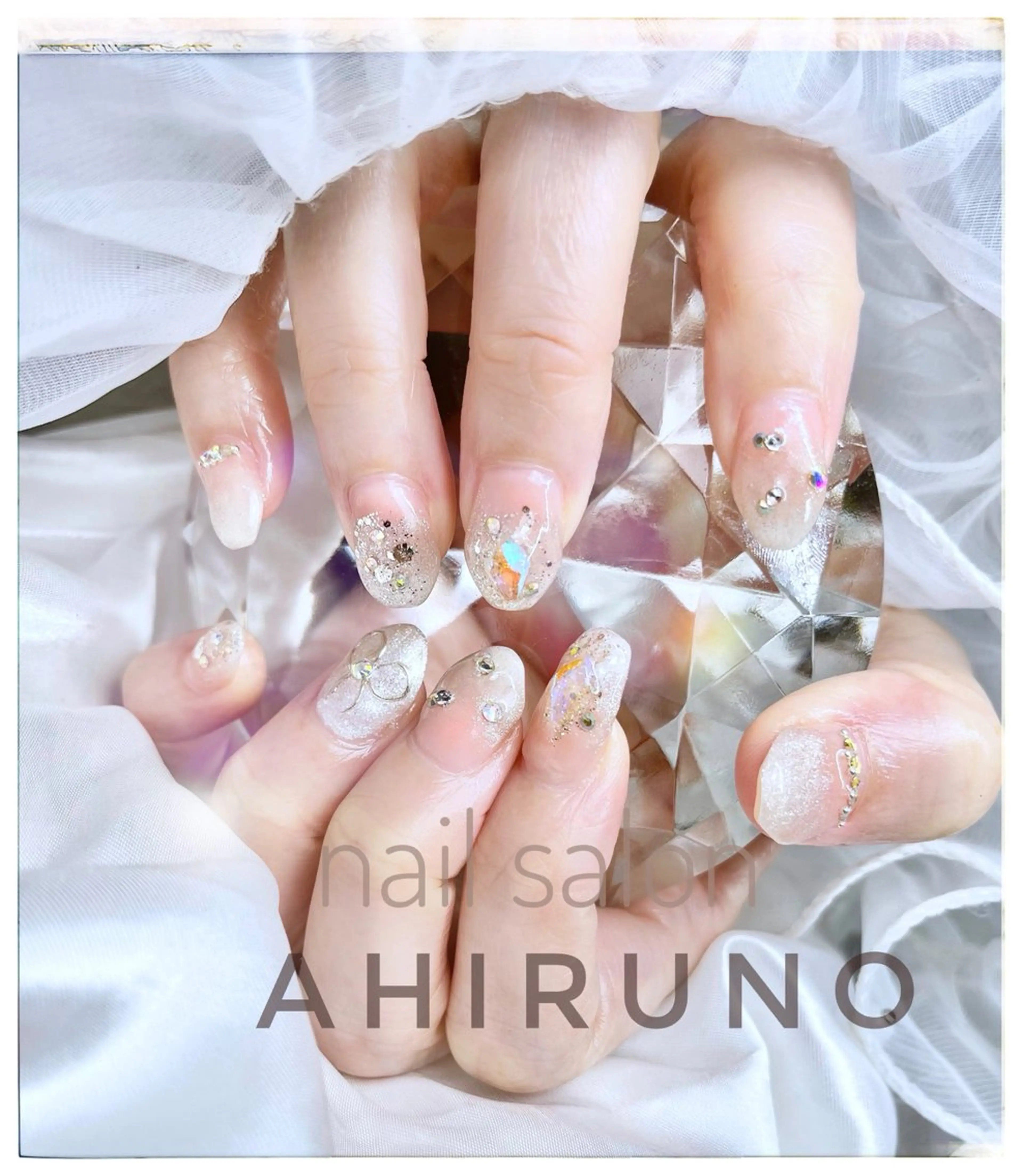 ネイル ミラーネイル リボン ａｈｉｒｕｎｏ ✿ ｙｕiのネイルデザイン