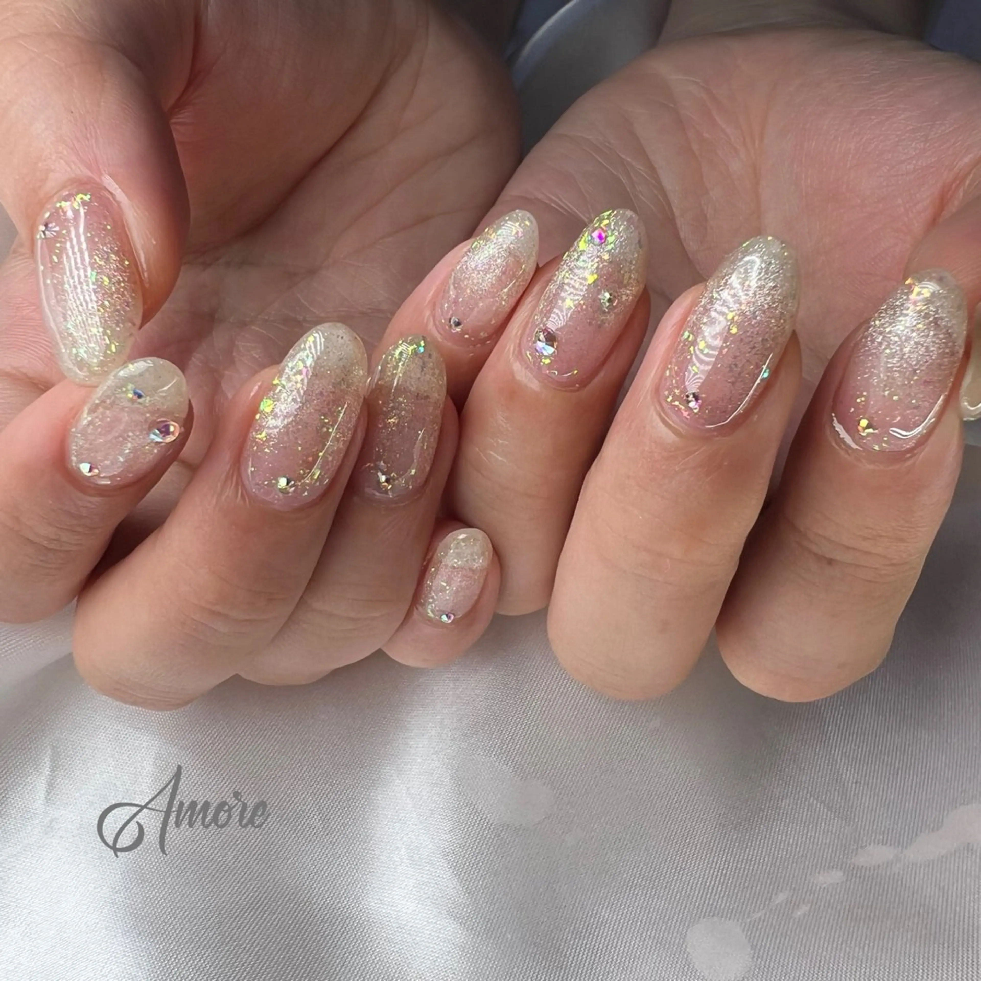 ネイル ジェルネイル キラキラネイル 韓国ネイル マグネットネイル パラジェル You kyehwaのネイルデザイン