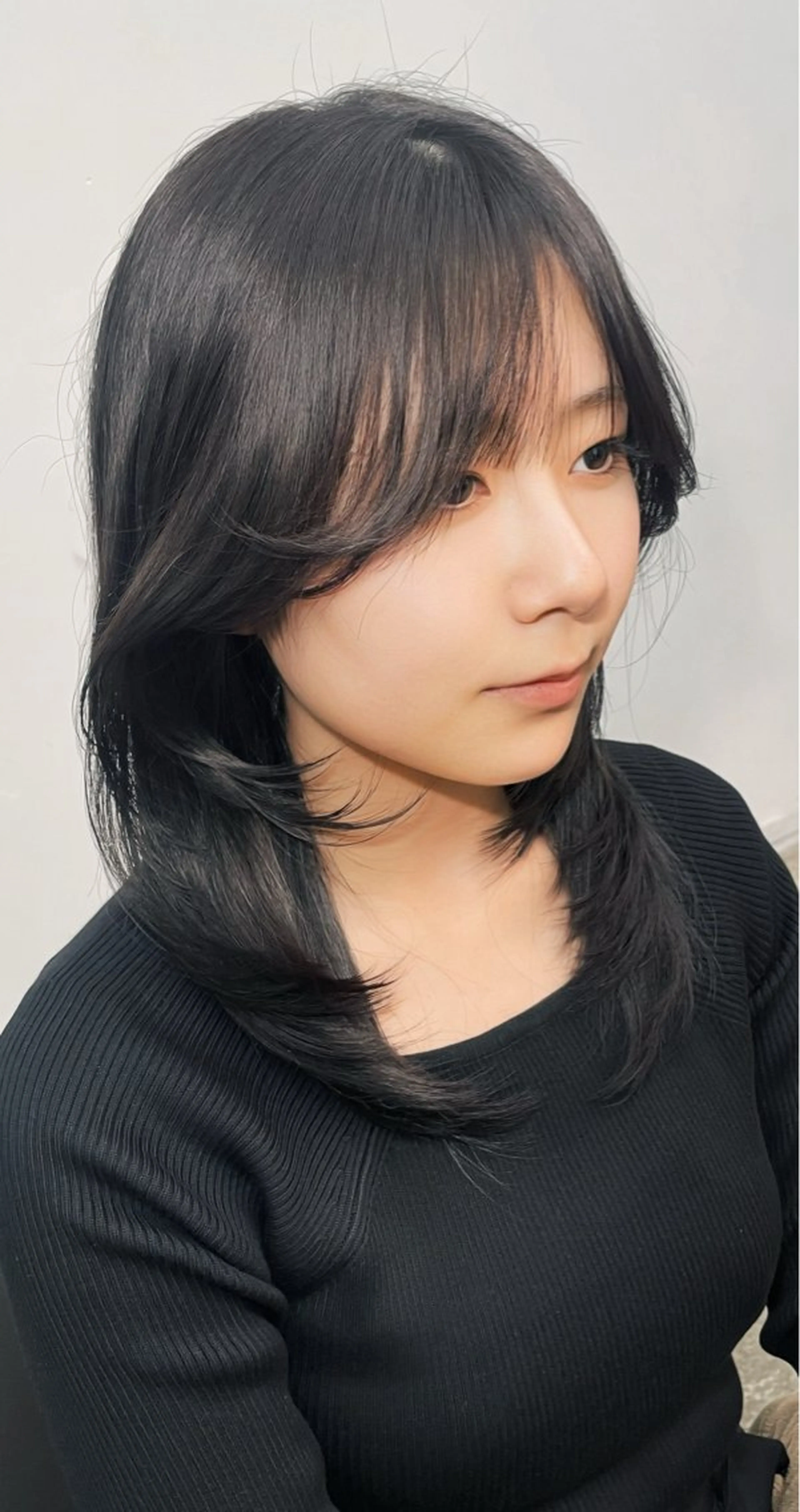 セミロング レイヤーカット カット ヘアカラー トリートメント レイヤー/デジパ SAKIのヘアスタイル