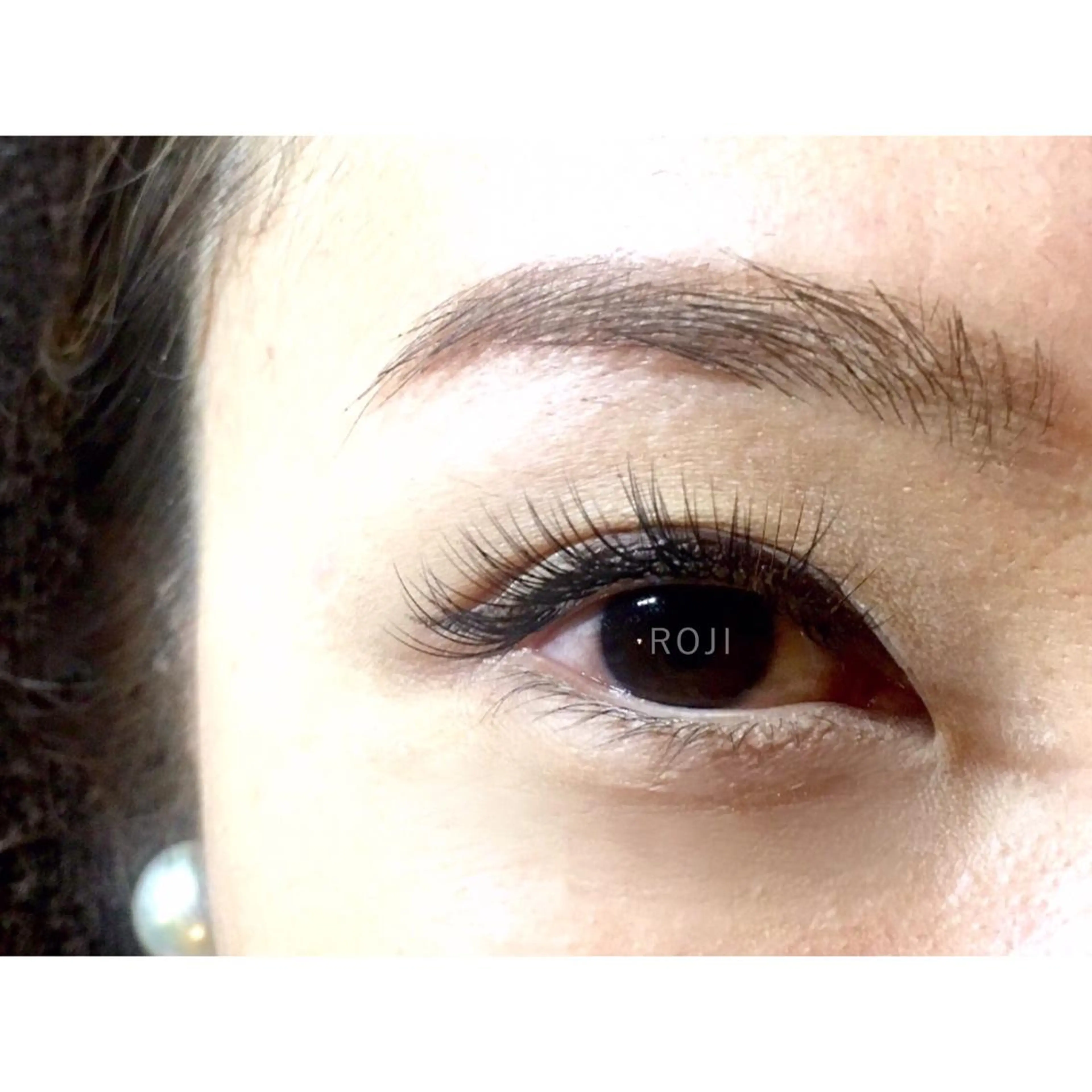 マツエク・マツパ Jカール 目尻長め マツエク eyelash&eyebrow design ROJI所属・まつエク&眉 ROJIのマツエク・マツパデザイン