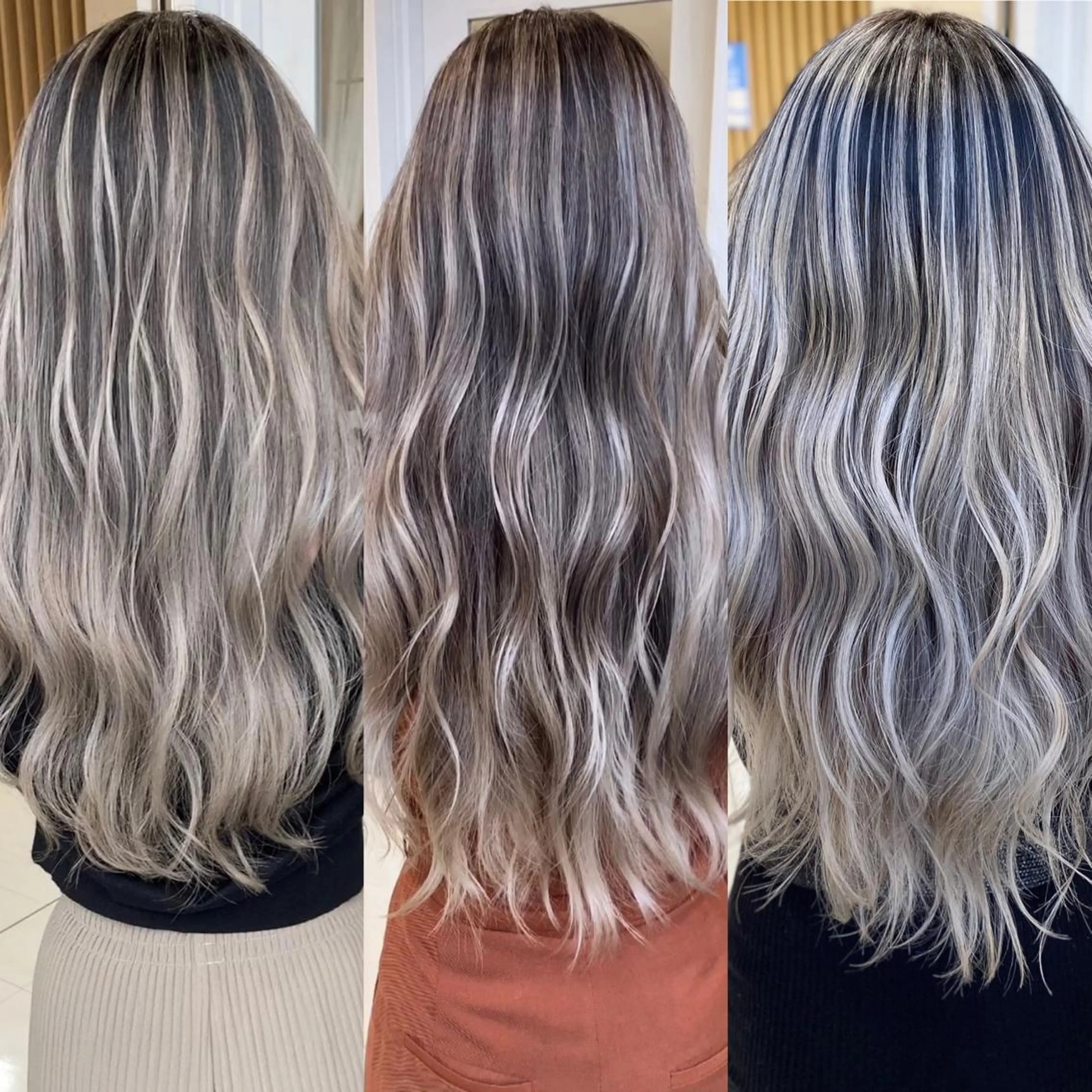 ロング カラー バレイヤージュ デザインカラー ハイライトカラー ハイライト レイヤーカット ヘアカラー トリートメント 🌈透明感カラー ✨松田龍也🌈のヘアスタイル