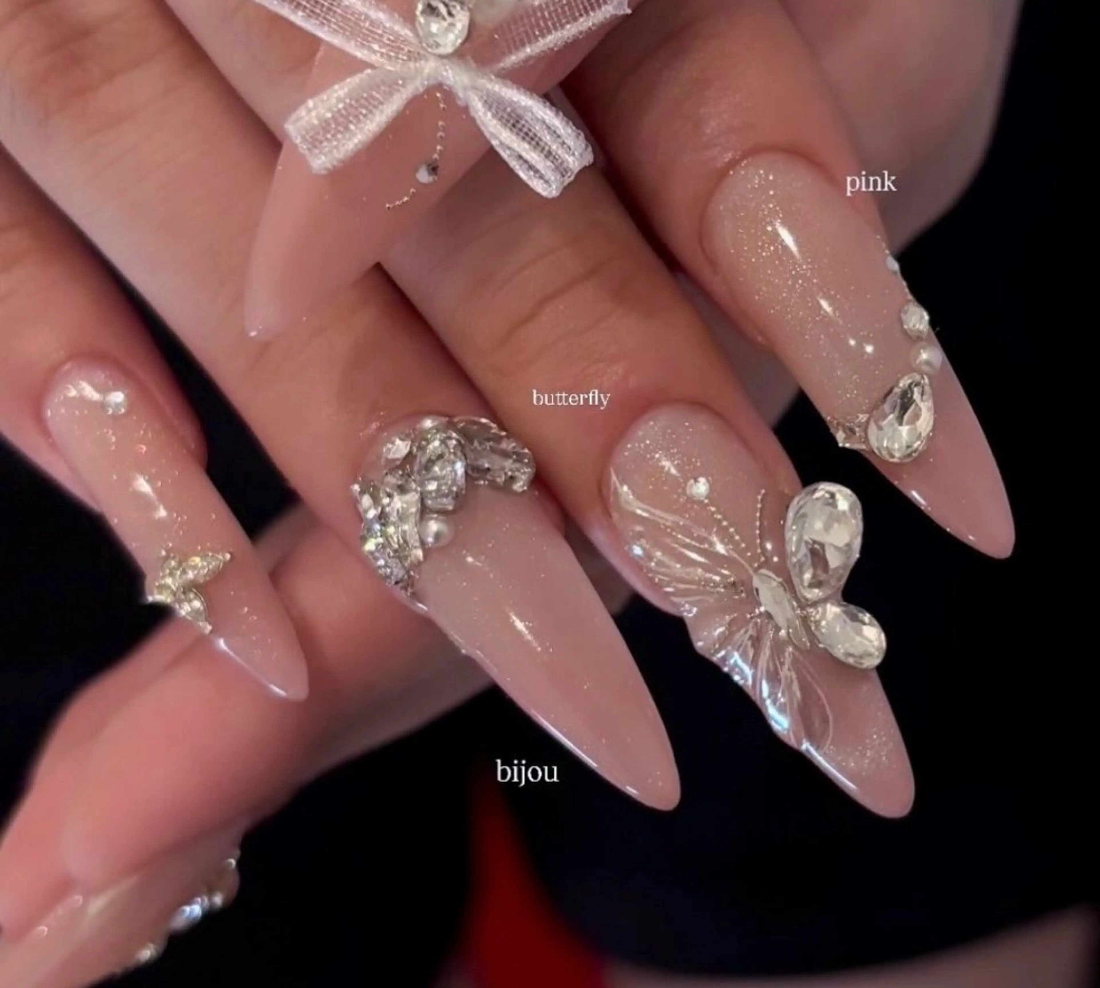 ネイル アートネイル フレンチネイル ジェルネイル キラキラネイル ニュアンスネイル ハンドネイル Ryunail所属・Ryu Nail NekoChanのネイルデザイン