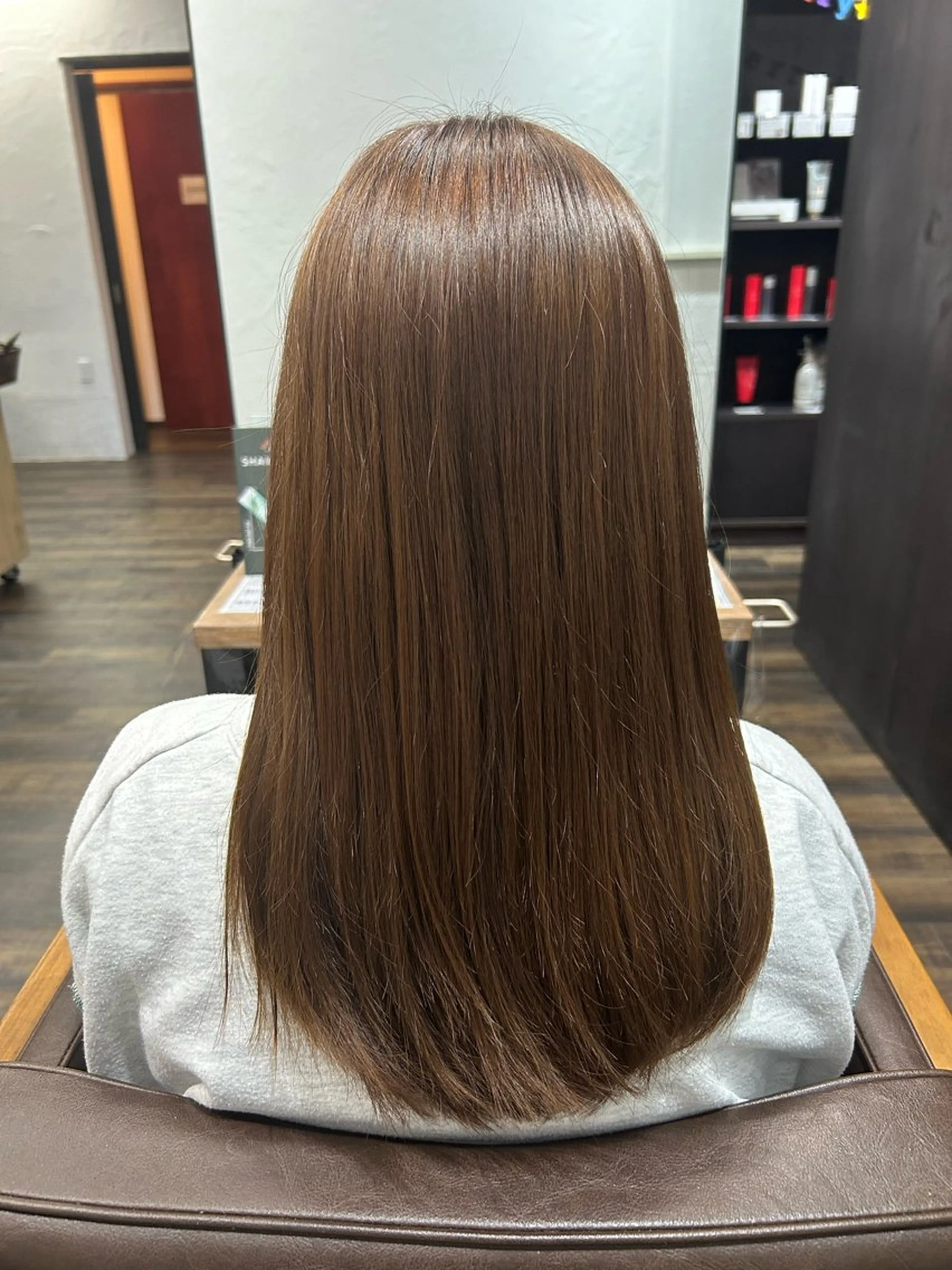 ミディアム カラー オレンジ フルヤ タクミのヘアスタイル