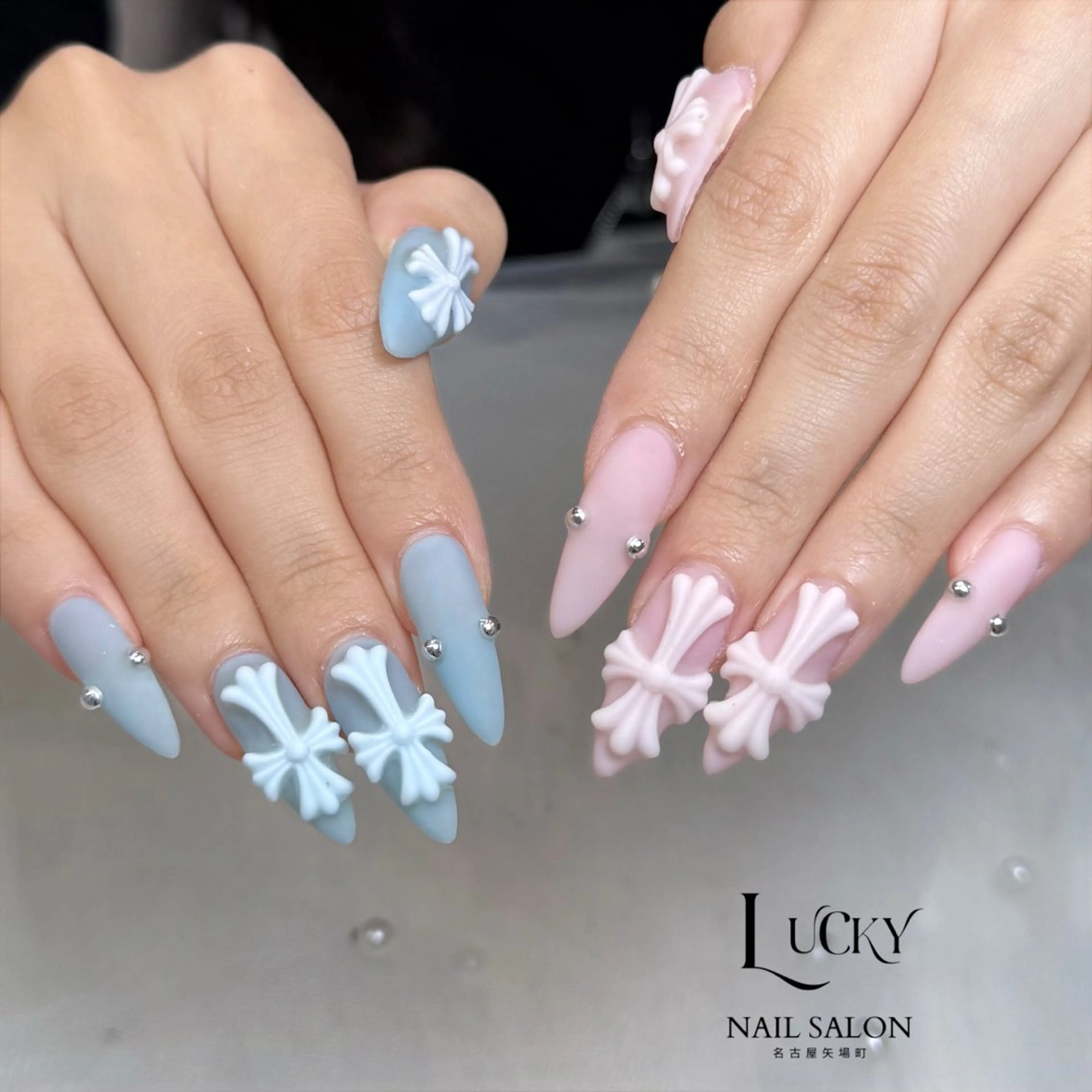 ネイル アートネイル ジェルネイル ロングネイル 持ち込み シンプルネイル ハンドネイル Lucky Nail Salon所属・Lucky Nail Salonのネイルデザイン