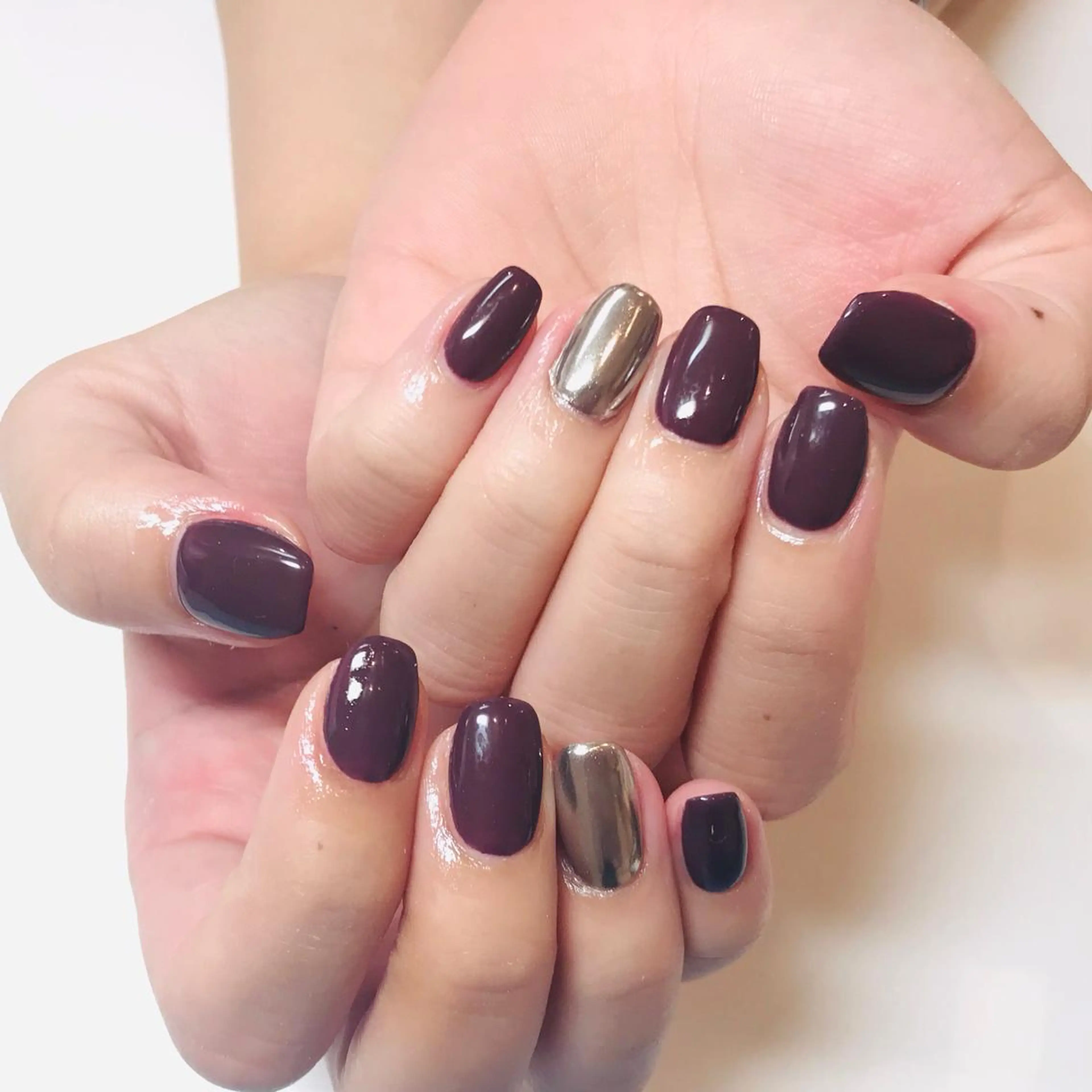 ネイル ミラーネイル ハンドネイル Yukako. Nのネイルデザイン