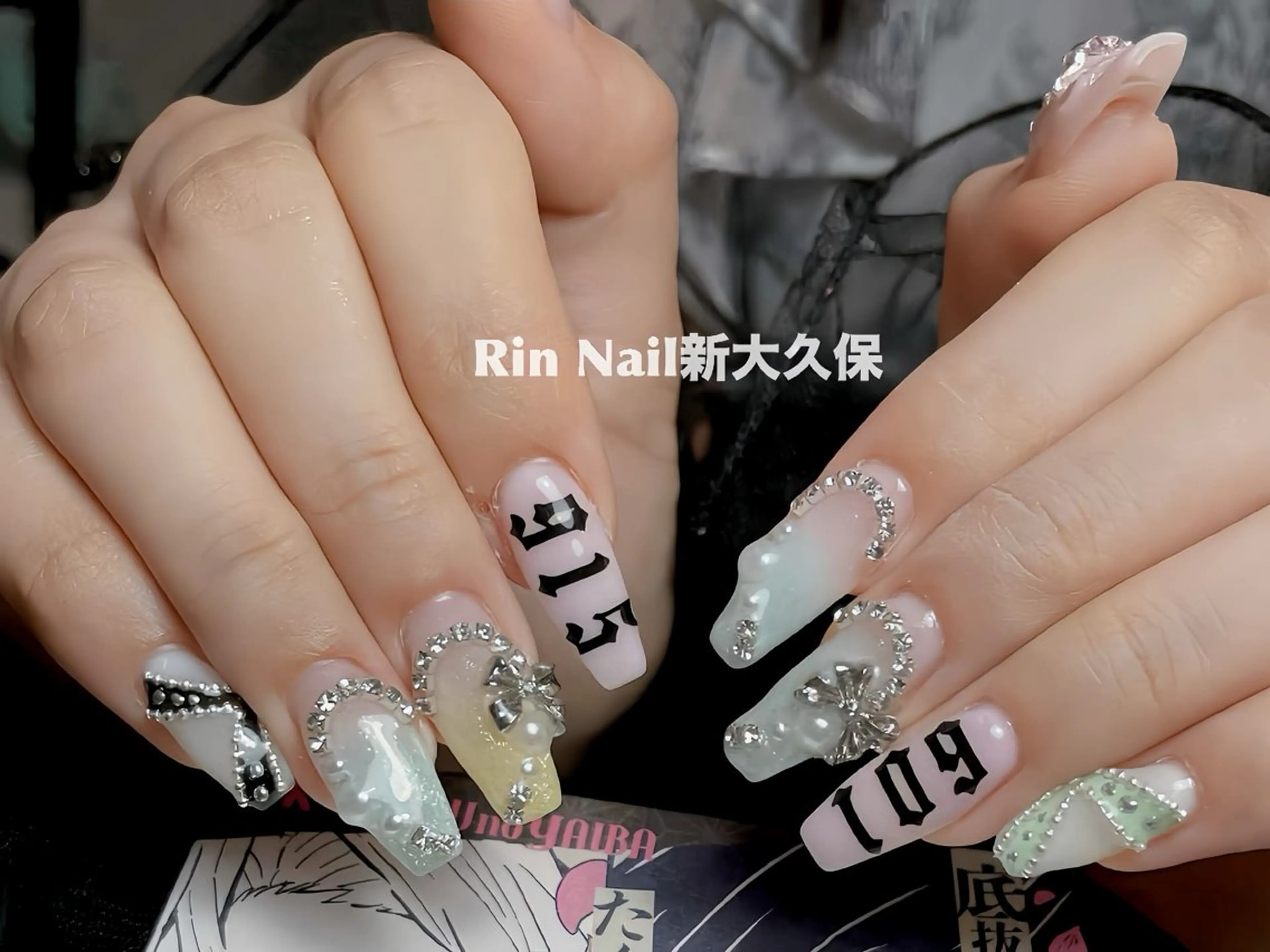 ネイル アートネイル ジェルネイル ネイルチップ ハンドネイル Rin Nail 新大久保店のネイルデザイン