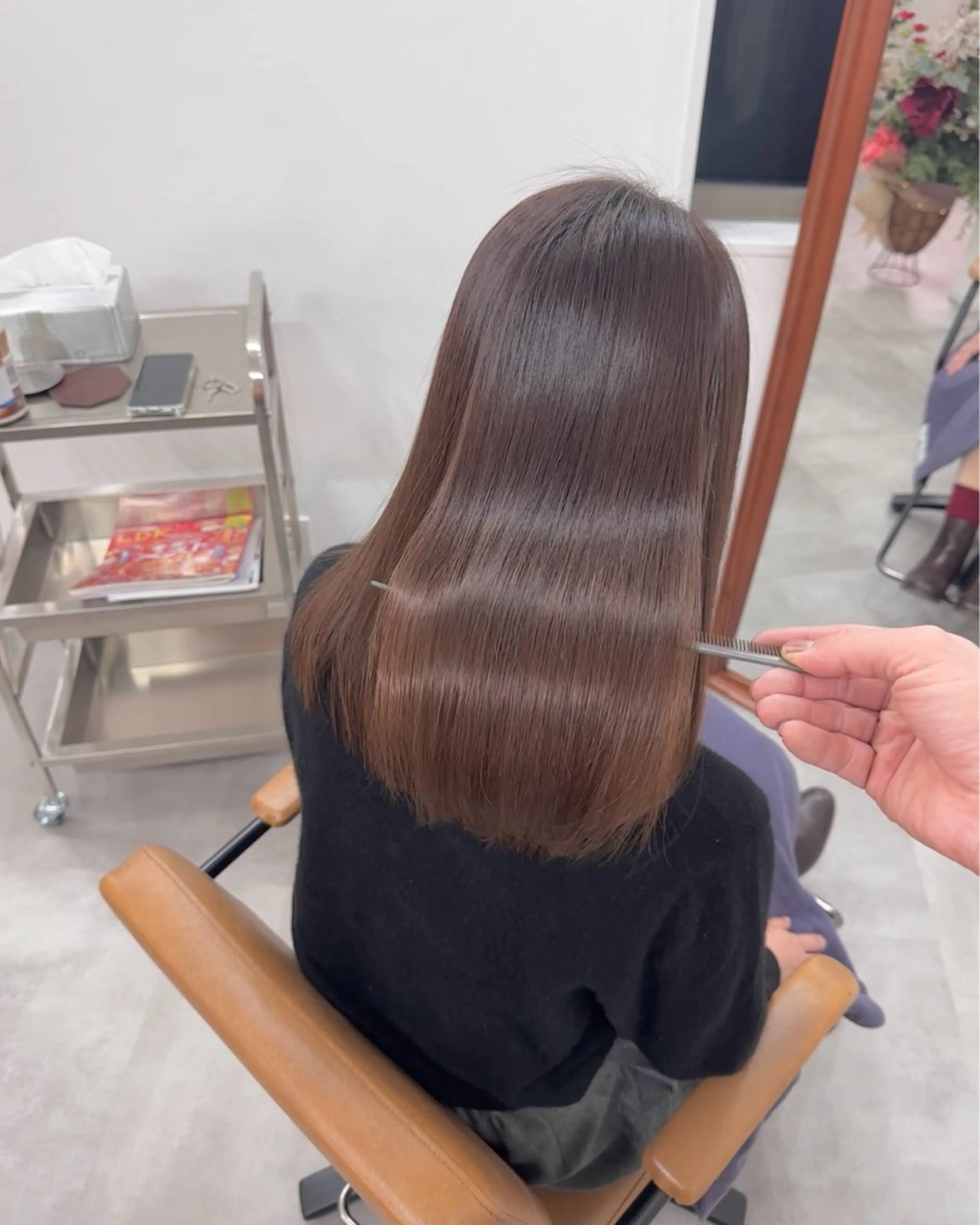 ストレートパーマ（縮毛矯正）/髪質改善/+カラーの写真