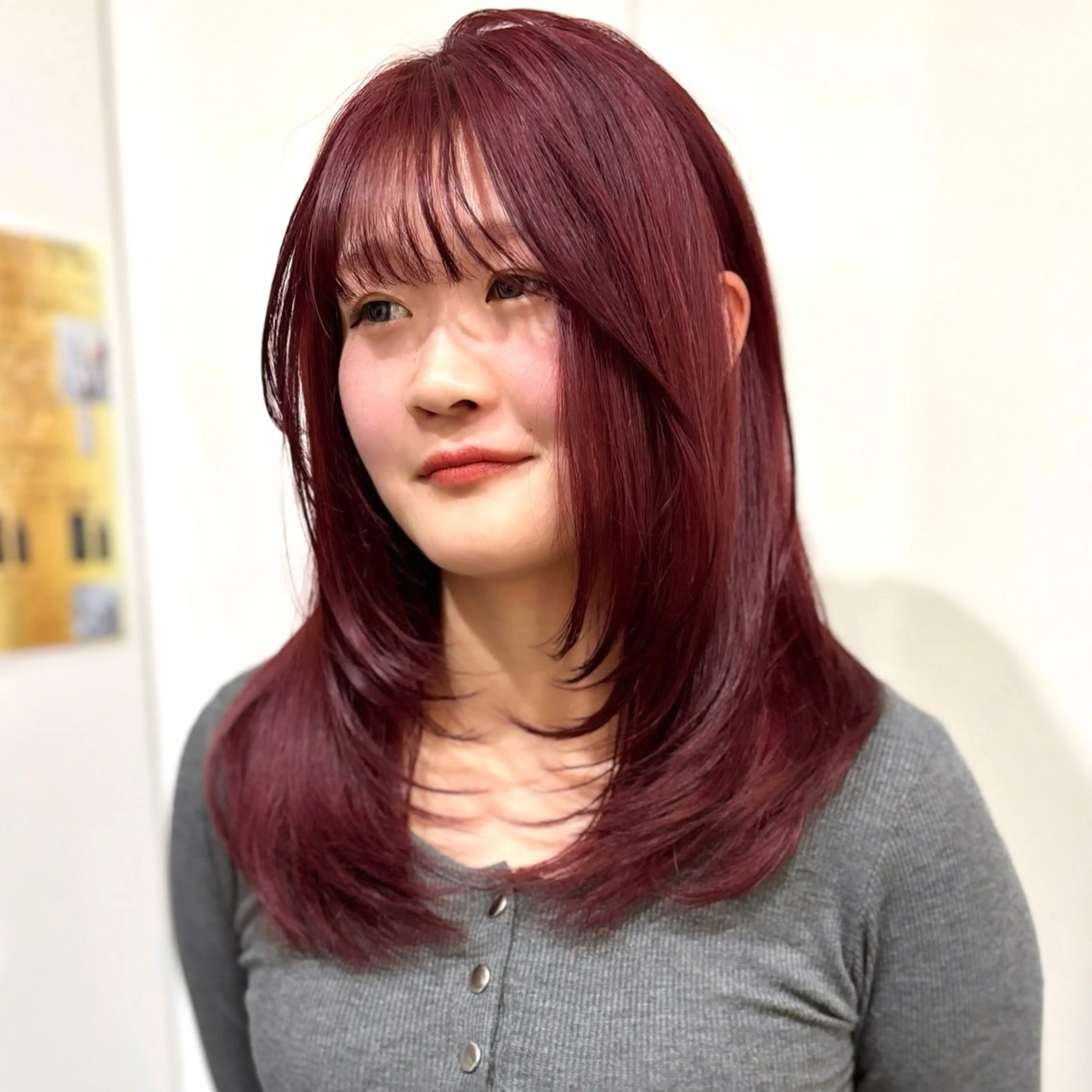 セミロング カラー カット ヘアカラー トリートメント ハイトーン/ウルフ/ レイヤー/Asukaのヘアスタイル