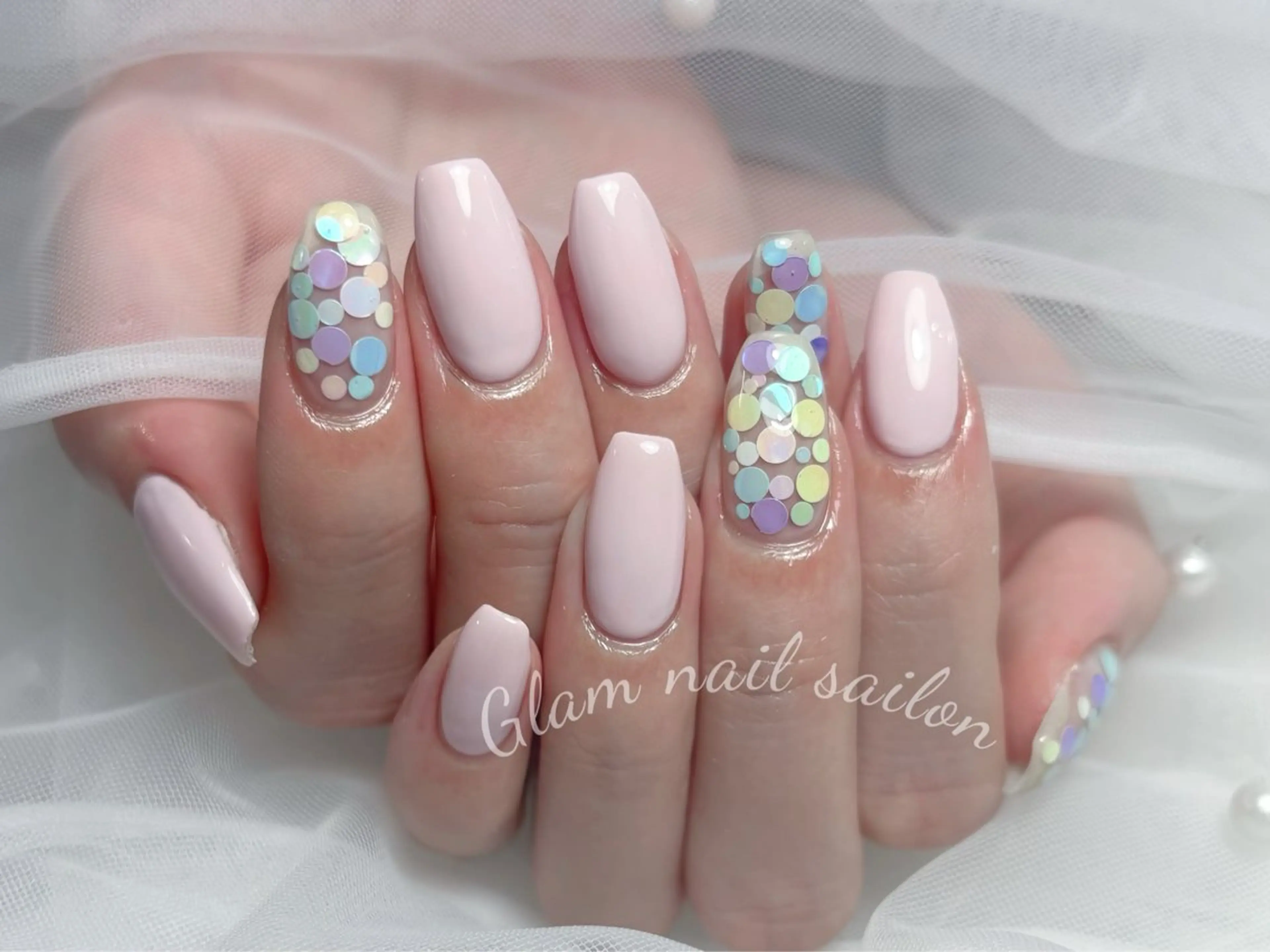 ネイル エツメ💅 長さだし🎀デザインのネイルデザイン