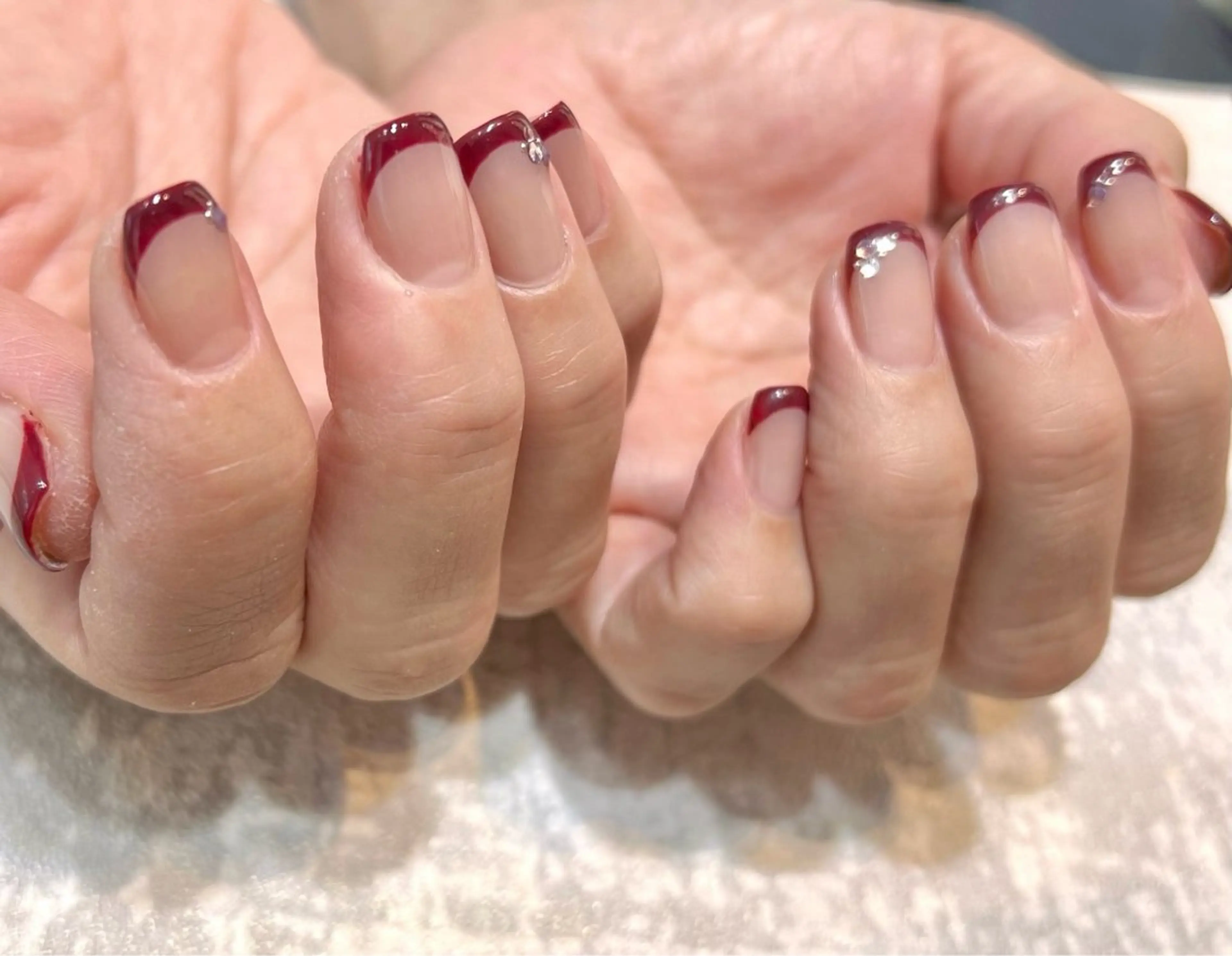 ネイル フレンチネイル KAMIO CION Nail  朝倉のネイルデザイン