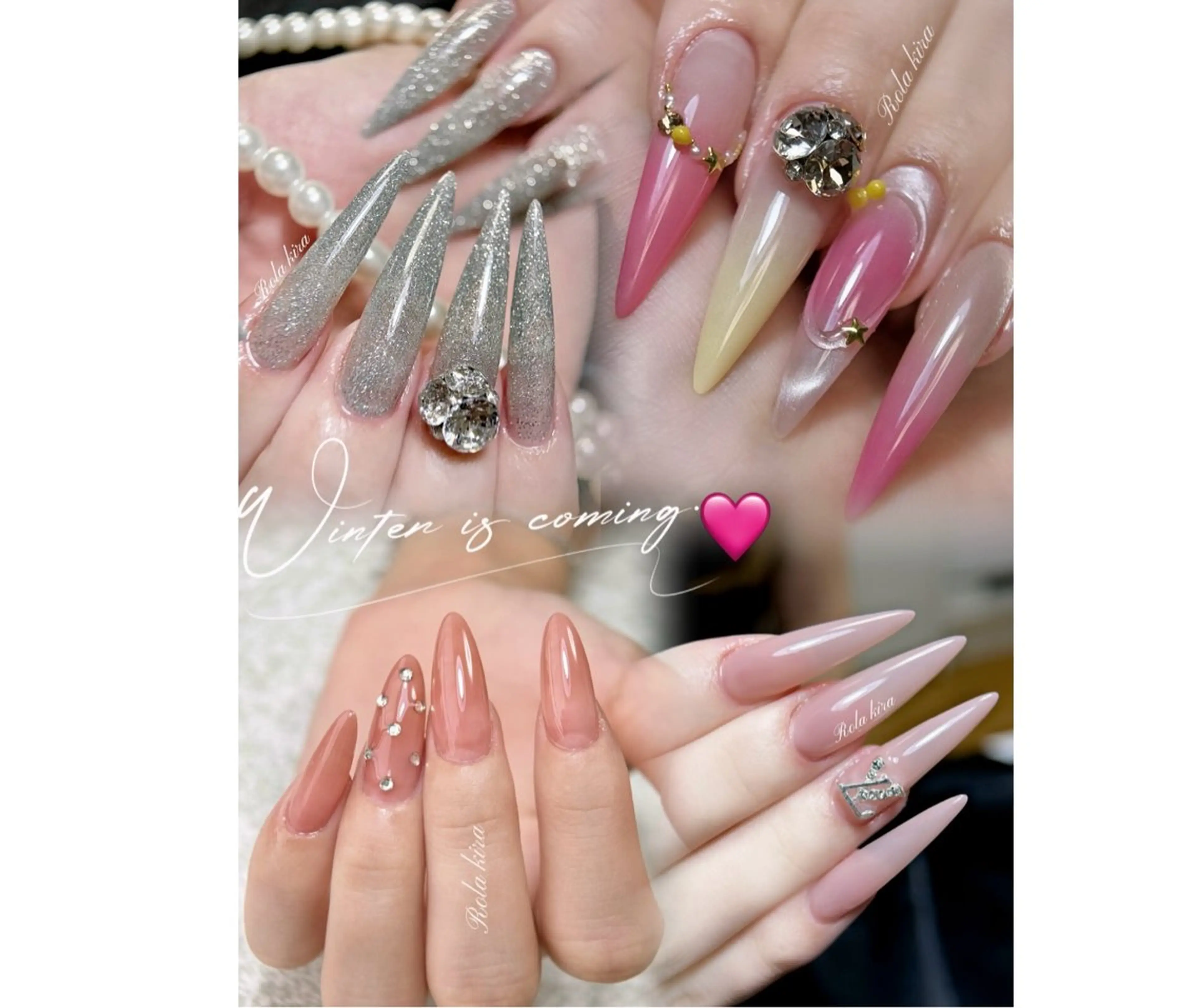 ネイル チークネイル 長さ出し フレンチネイル ジェルネイル 韓国ネイル Rola kira nail salon所属・Rola kira 麗のネイルデザイン