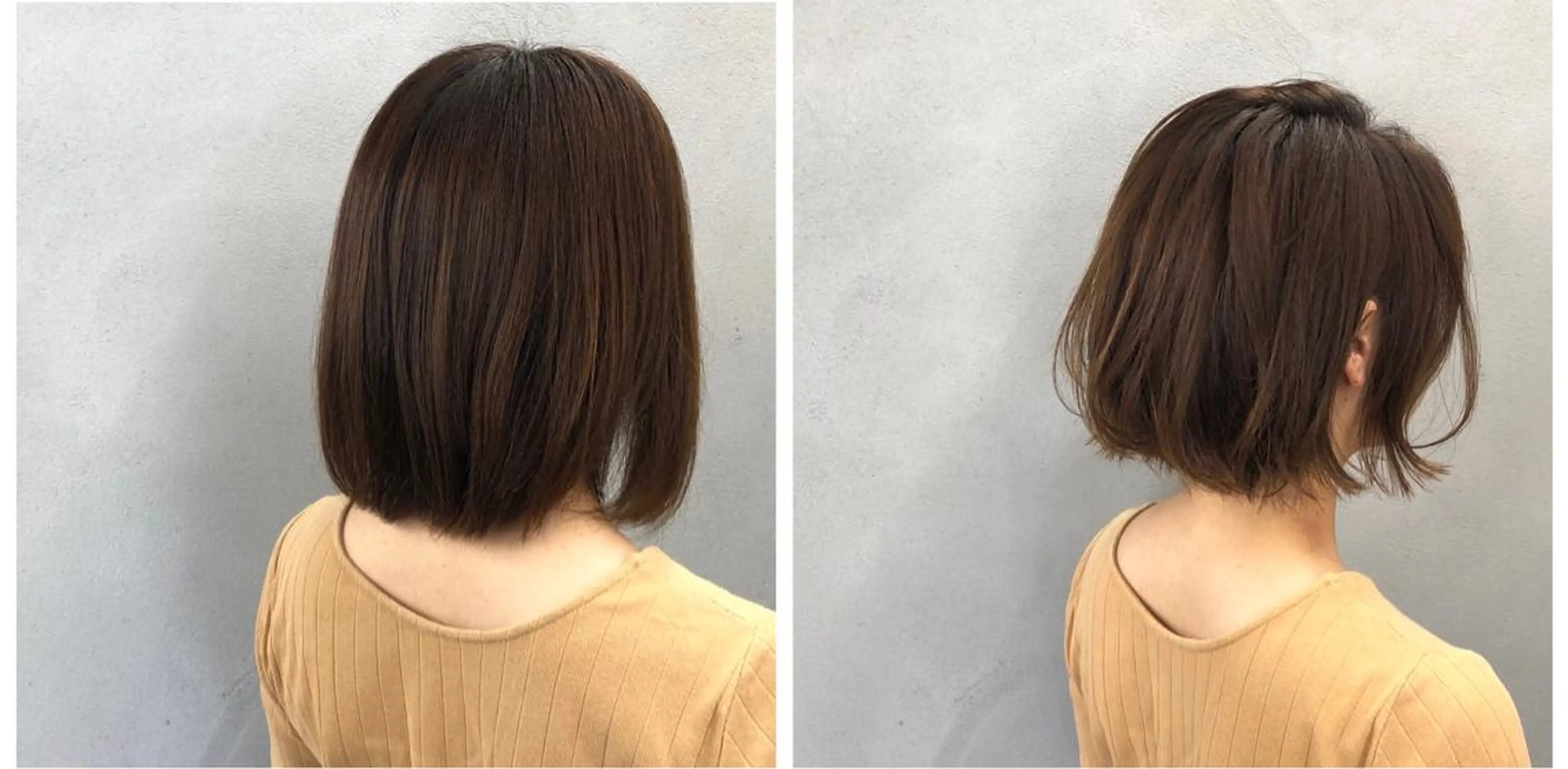 ショート カラー 切りっぱなしボブ ボブ カット ヘアカラー トリートメント ボブ/ショート/ 白髪染め/メンズ葛西のヘアスタイル