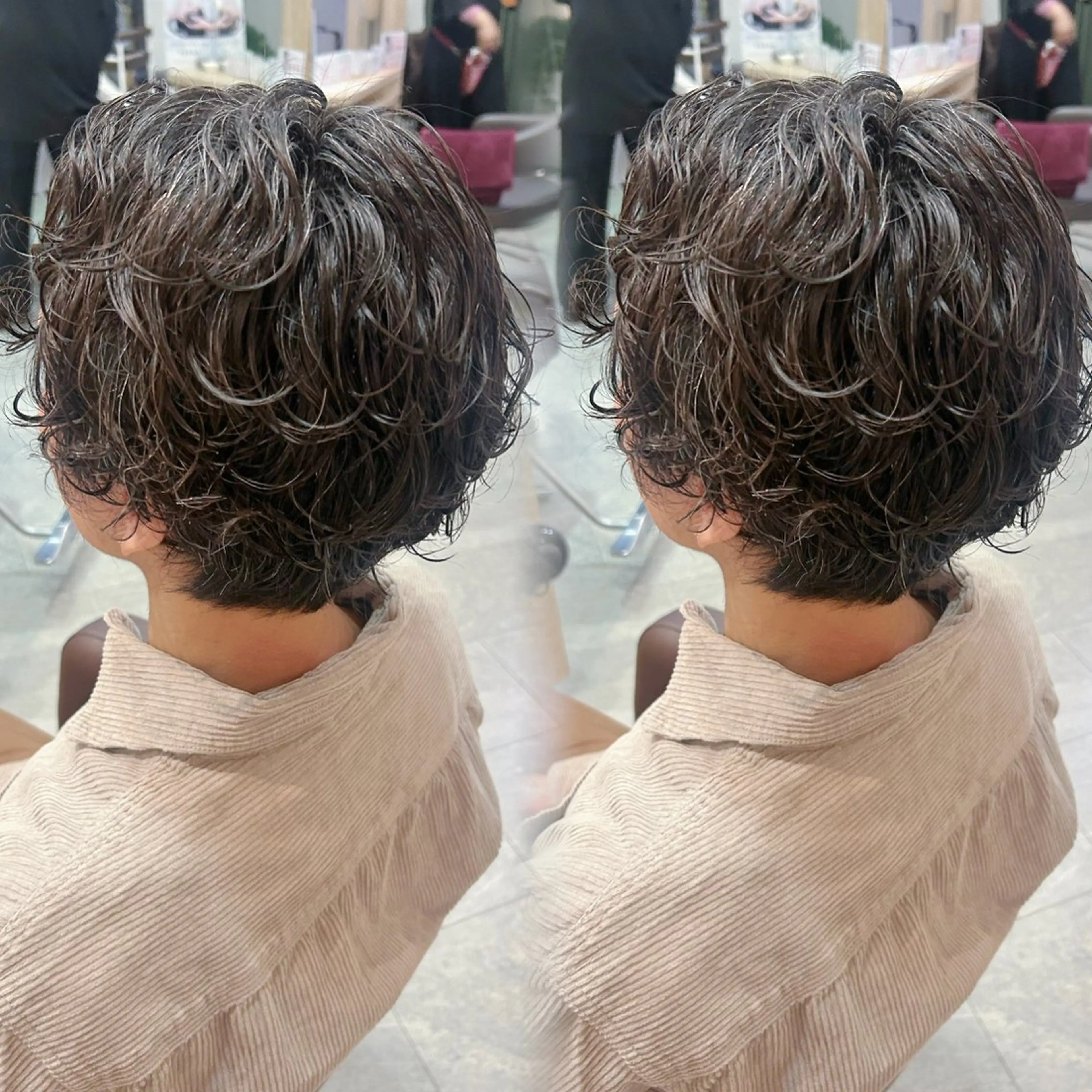 パーマ メンズ カット パーマ 透明感カラー💎✨/ 西中島/KUREAのヘアスタイル