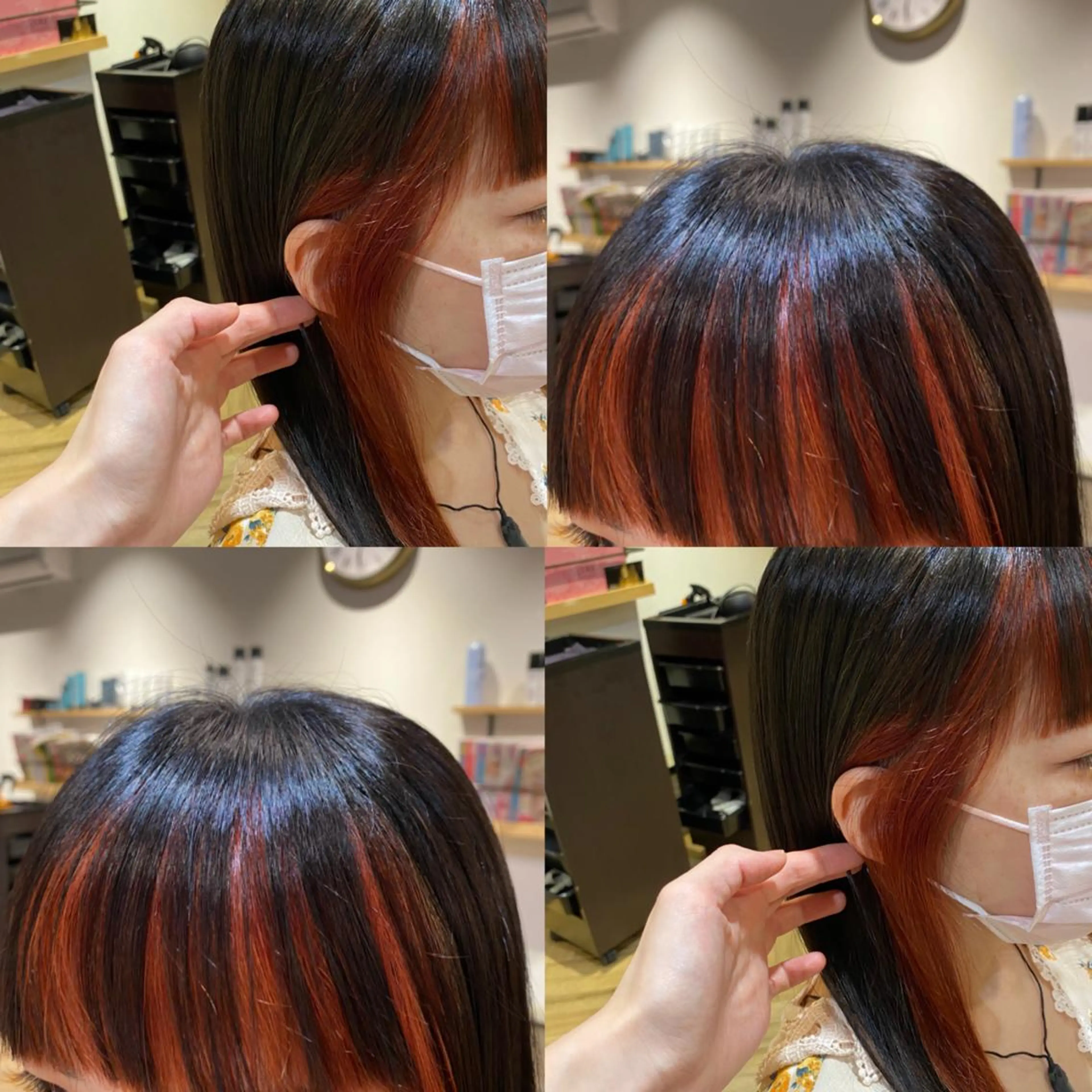 ロング カラー インナーカラー 艶カラー/韓国顔周り 🎀mamiのヘアスタイル