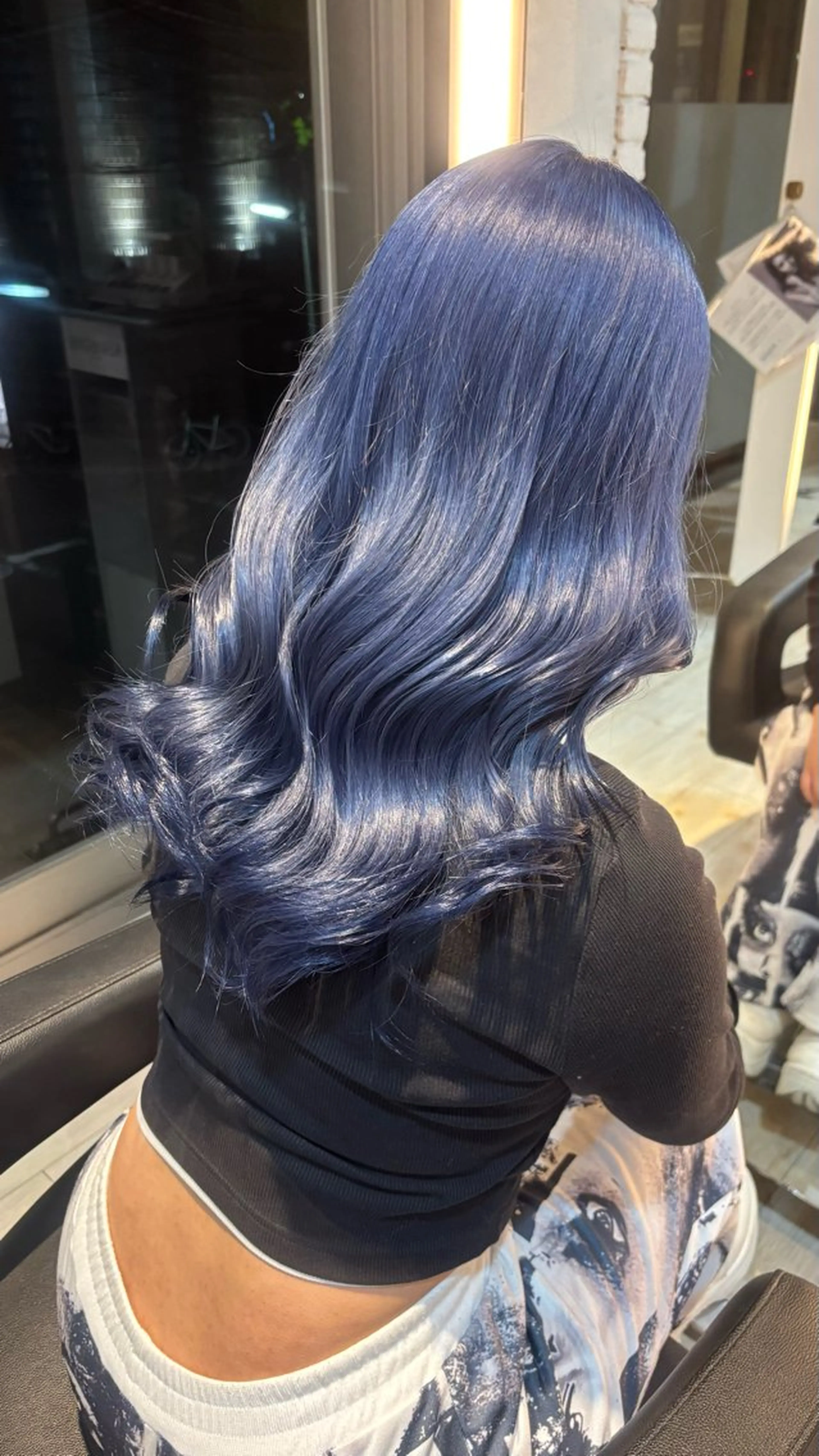 カラー ブリーチ ブルーカラー ブルーラベンダー ケアブリーチ ケアカラー miyu/ボブ/ 透明感カラー/栄のヘアスタイル
