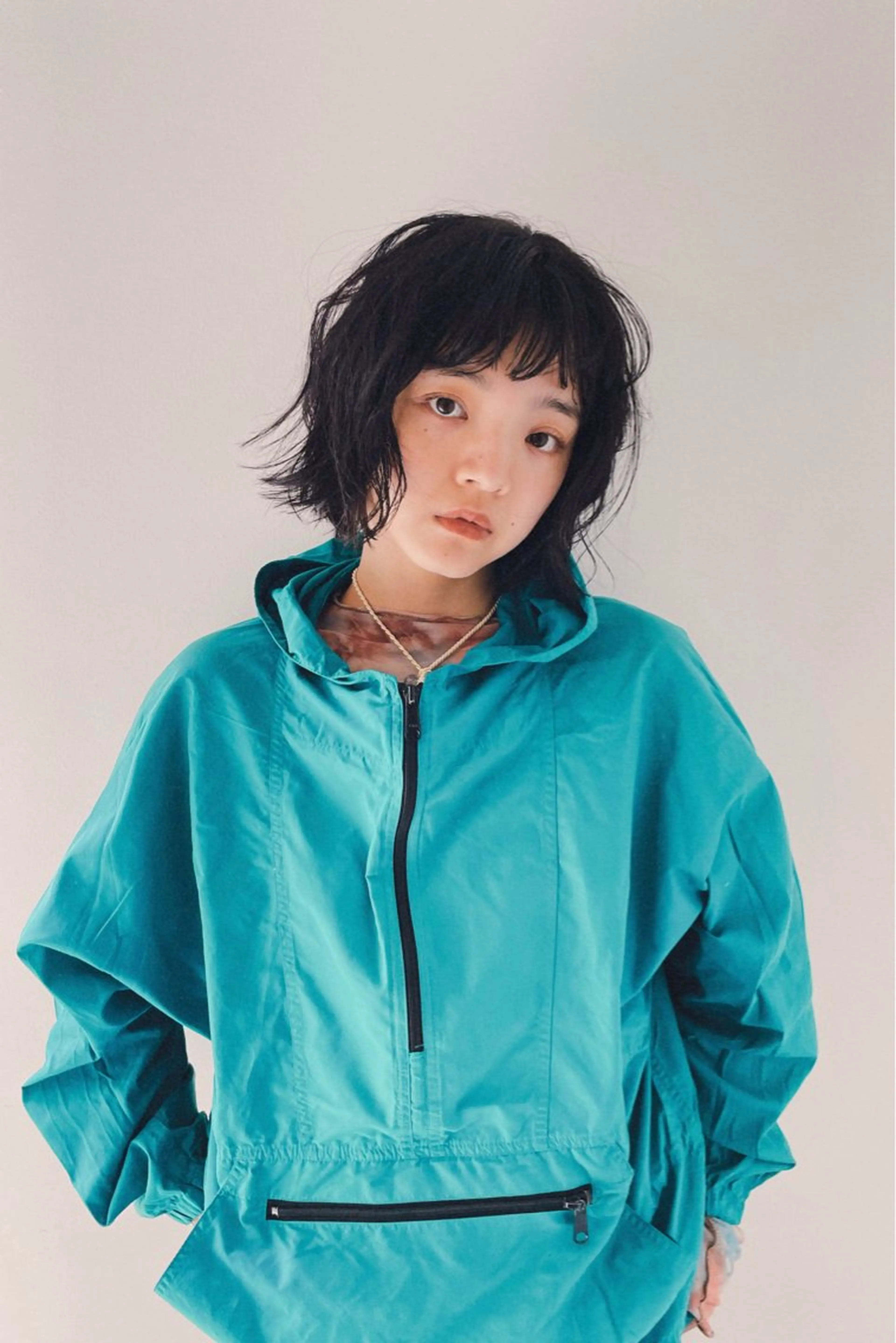 ミディアム カラー ミディアムパーマ 透明感カラー ボブ カット ヘアカラー トリートメント Takuma Suzuki中目黒のヘアスタイル