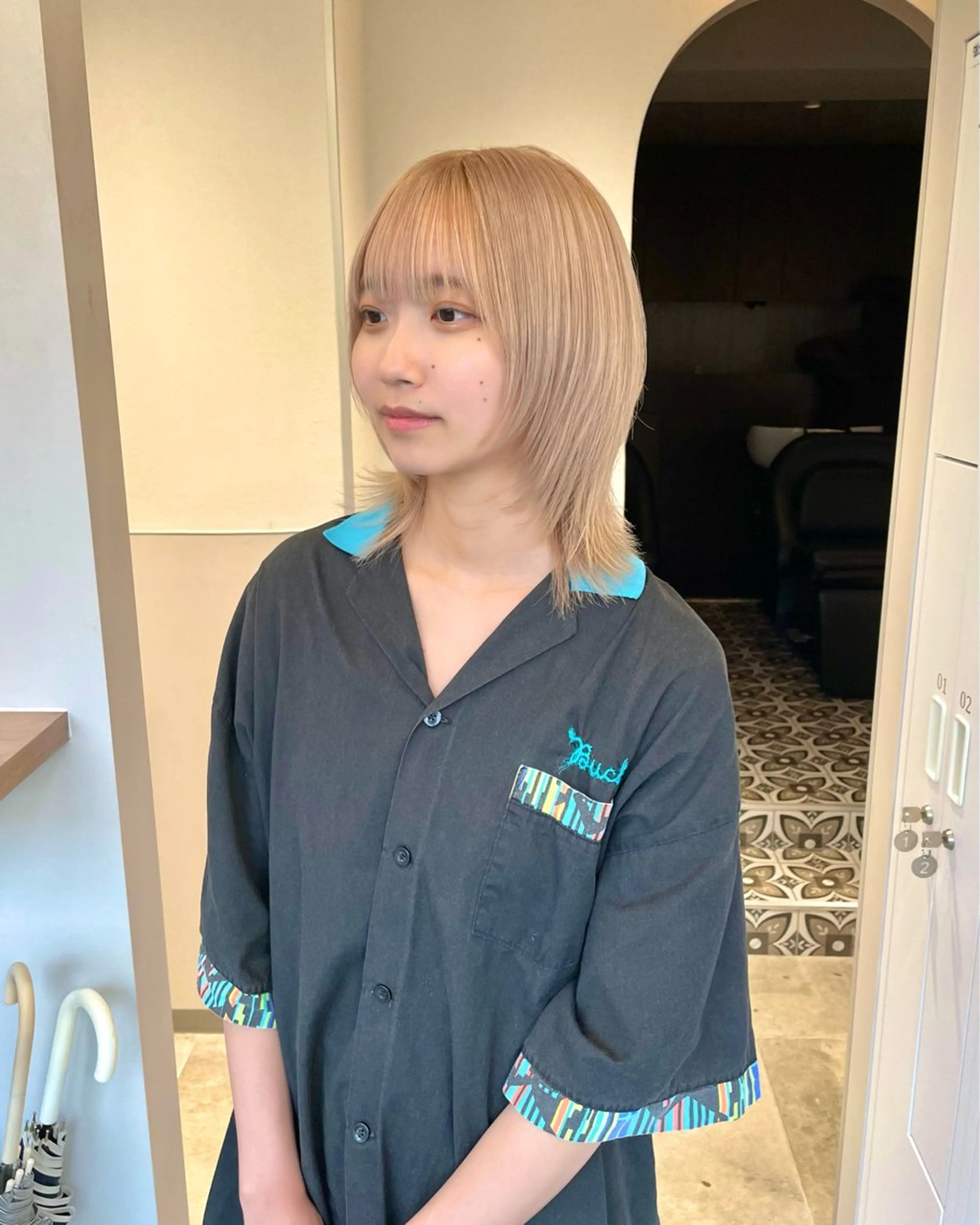 ミディアム ウルフカット 武田 清久のヘアスタイル