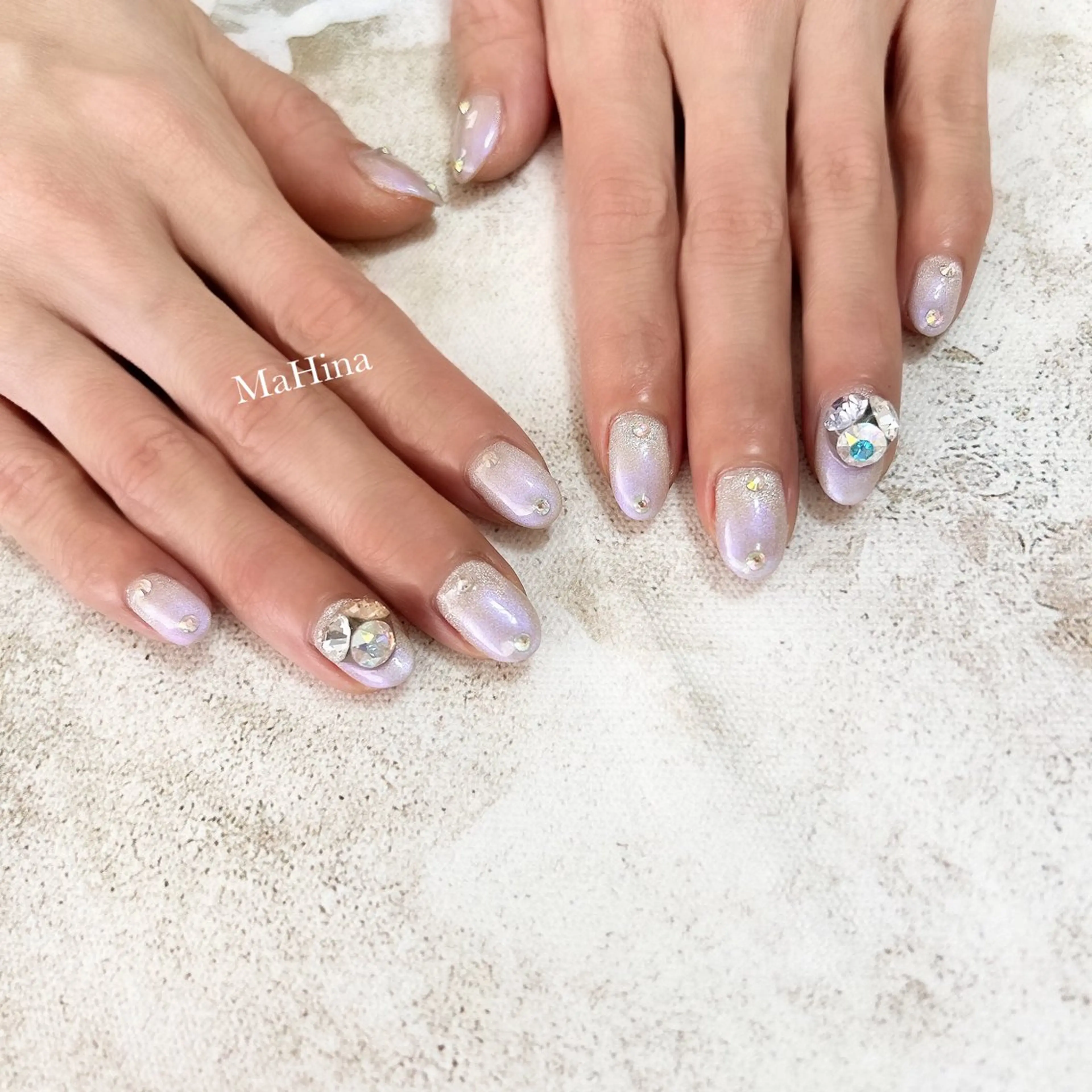 ネイル ジェルネイル キラキラネイル マグネットネイル Healing Salon...MaHina(マヒナ)所属・MaHina🌙 salonのネイルデザイン