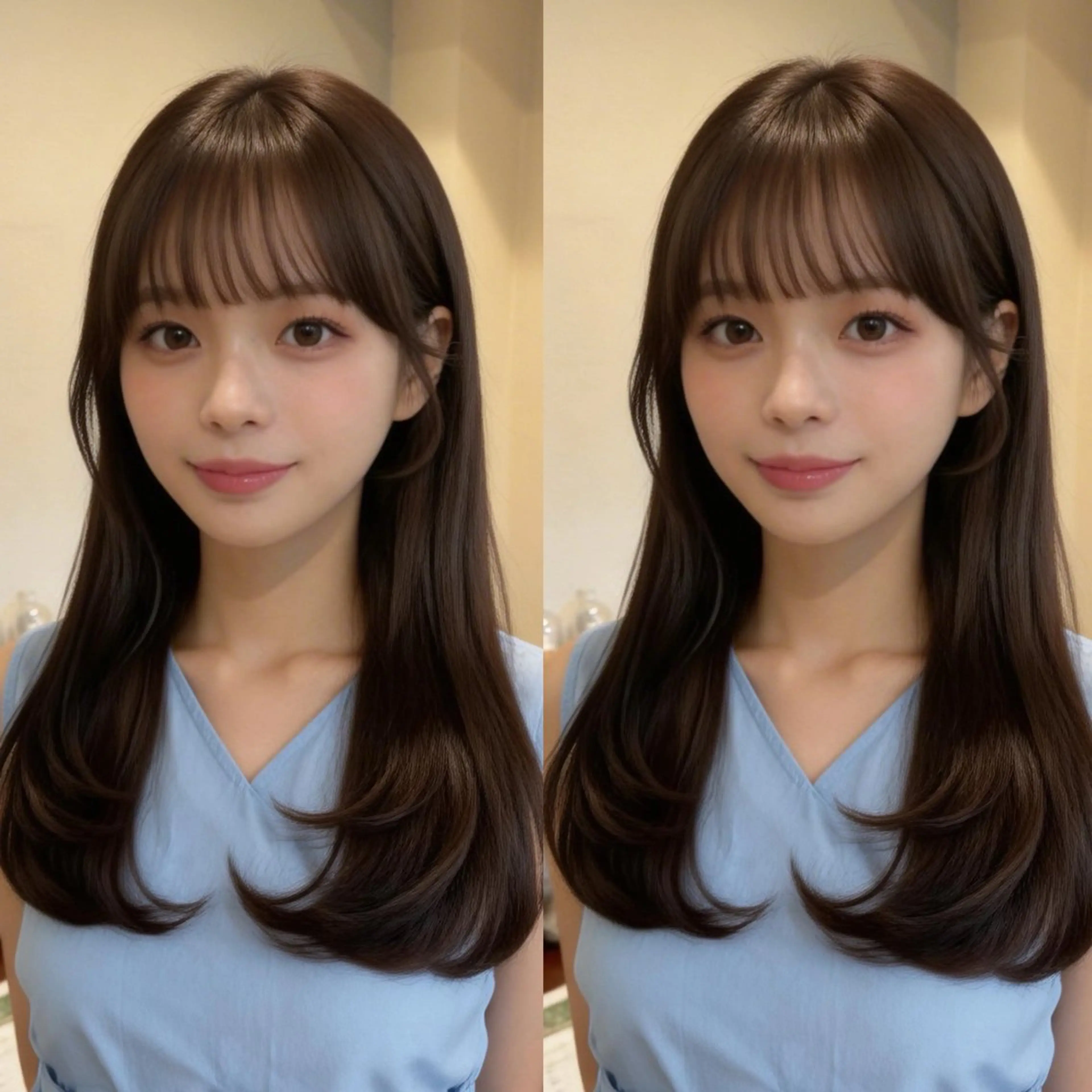 ロング カット ヘアカラー トリートメント 🪞顔周りカット🪞 北里朋子のヘアスタイル