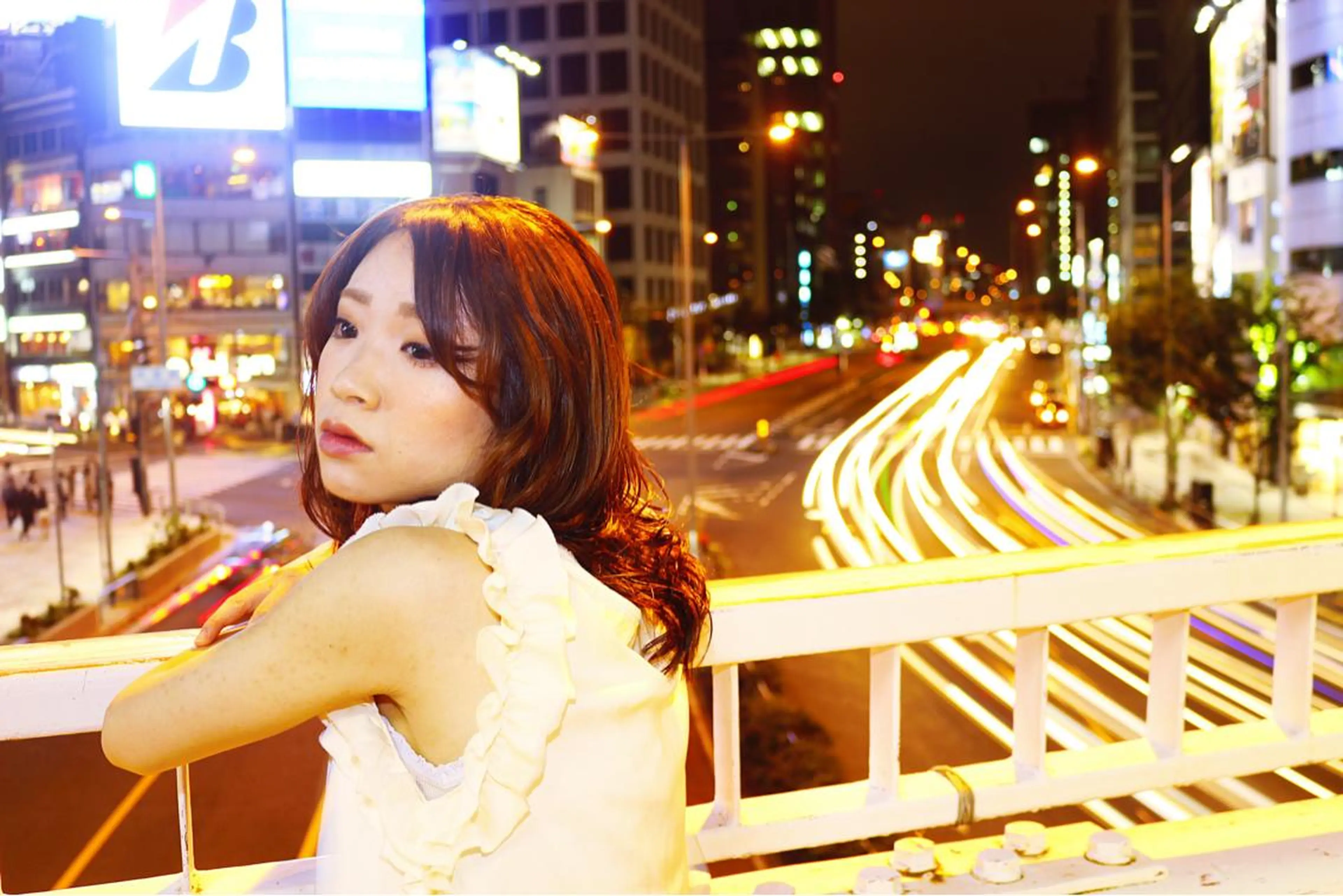 ミディアム セミロング カラー パーマ 川間 将彦のヘアスタイル