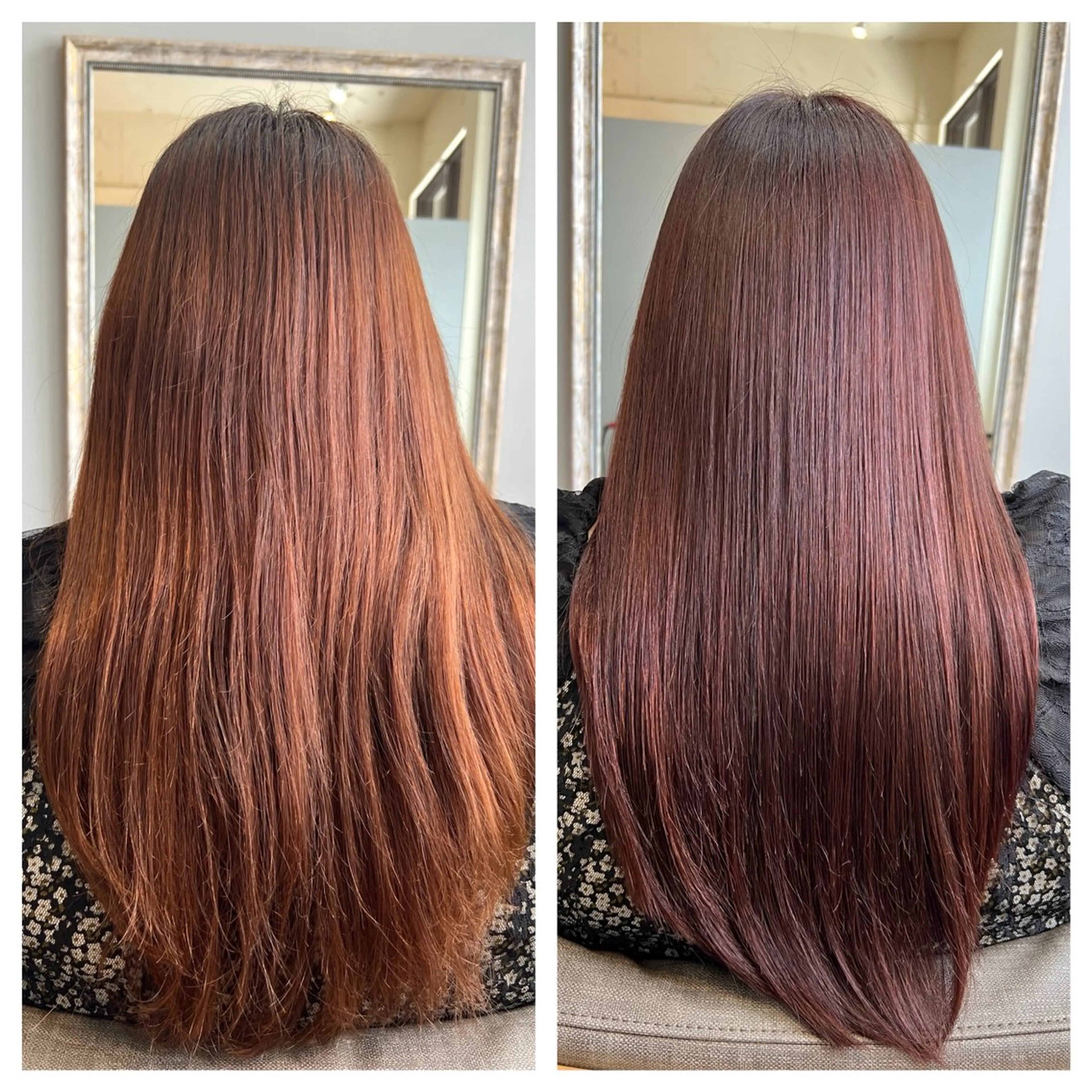 ロング ピンクブラウン 髪質改善 カット ヘアカラー hairier PELO所属・粥川 幸彦のヘアスタイル