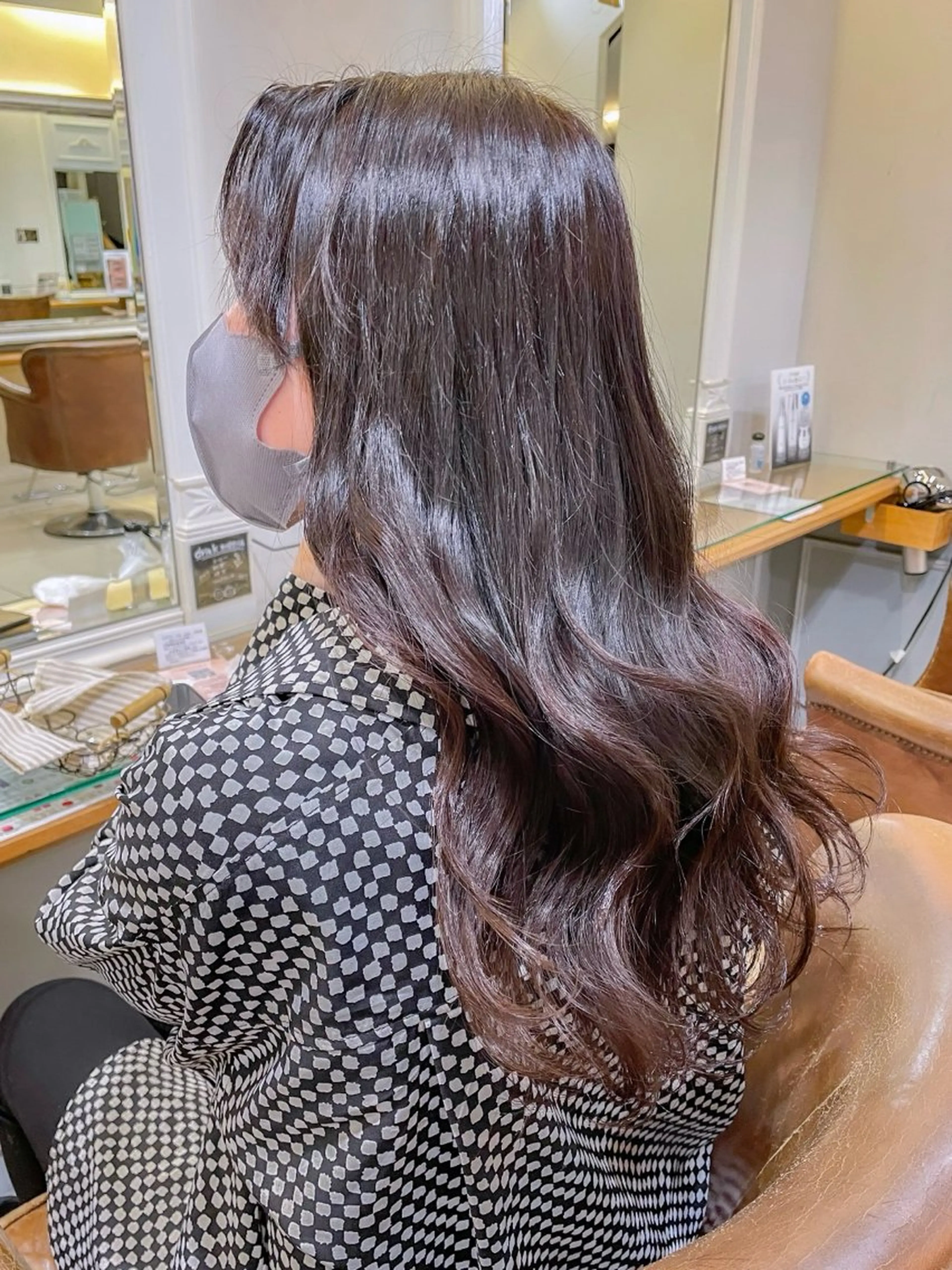 ロング パーマ カット パーマ トリートメント ボブ ブリーチ/miinaのヘアスタイル