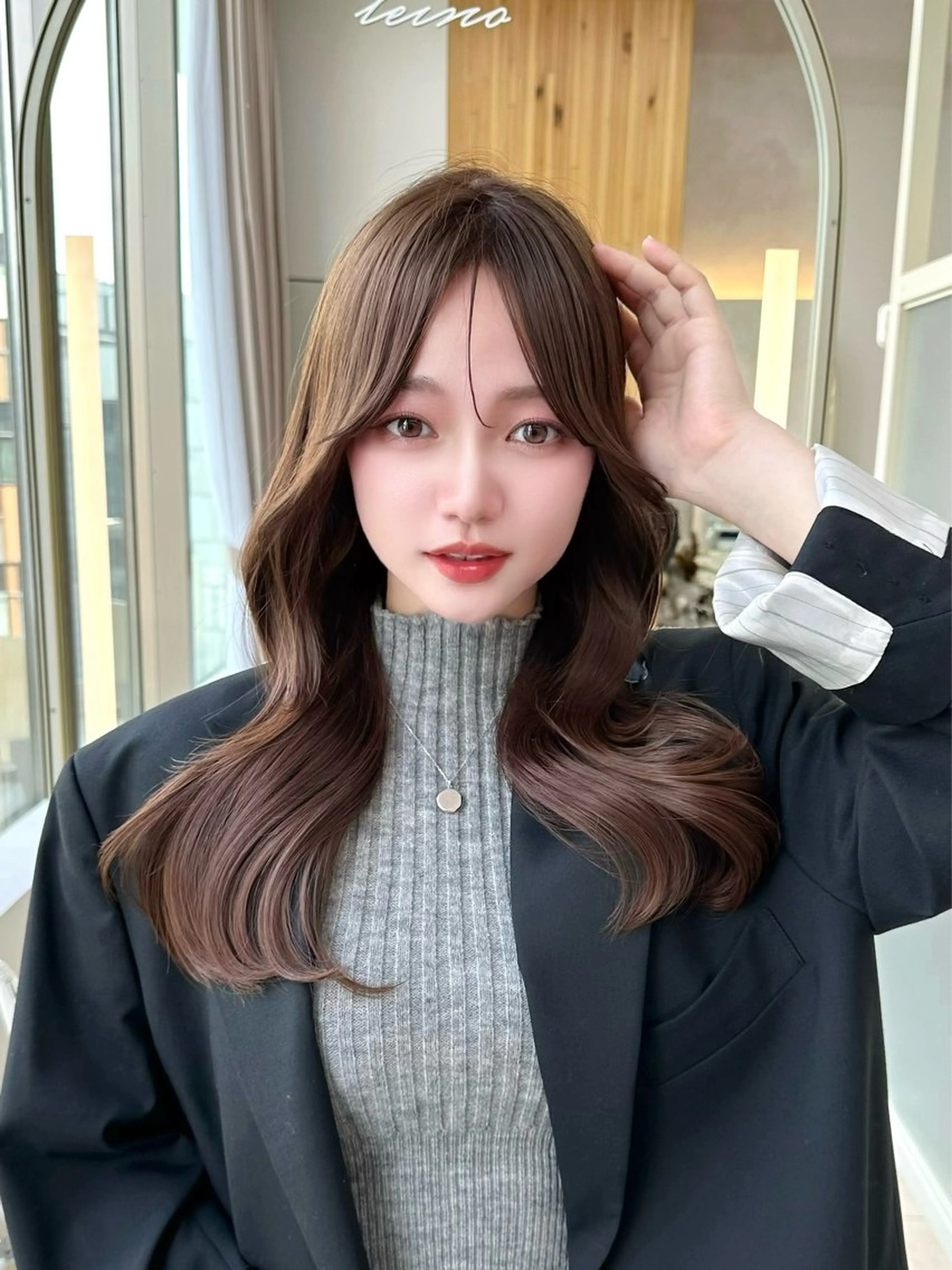 ミディアム カラー カット ヘアカラー トリートメント 🇰🇷韓国風くびれ ヘア🇰🇷中村優大のヘアスタイル