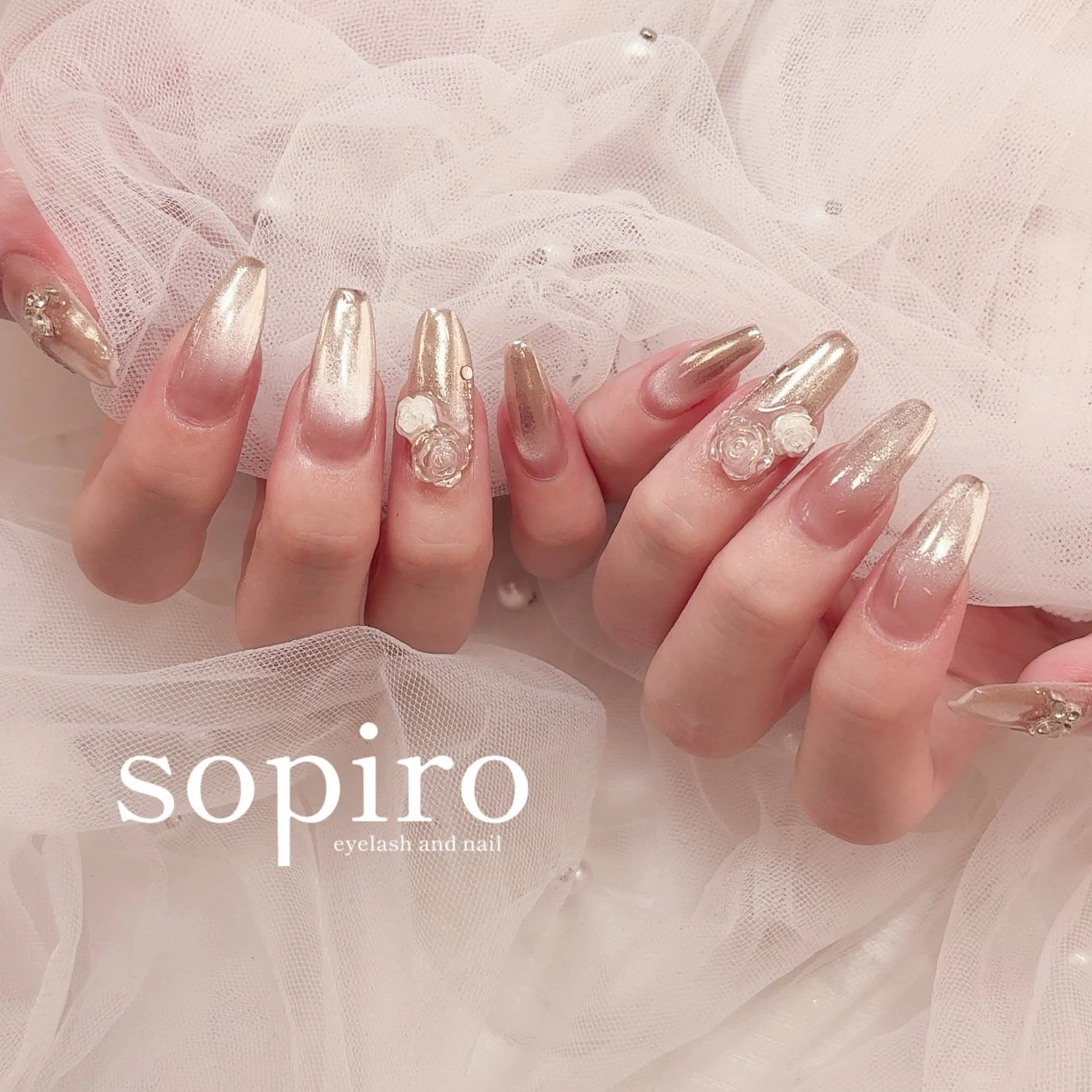 ネイル 長さ出し ハンドネイル sopiro miharuのネイルデザイン
