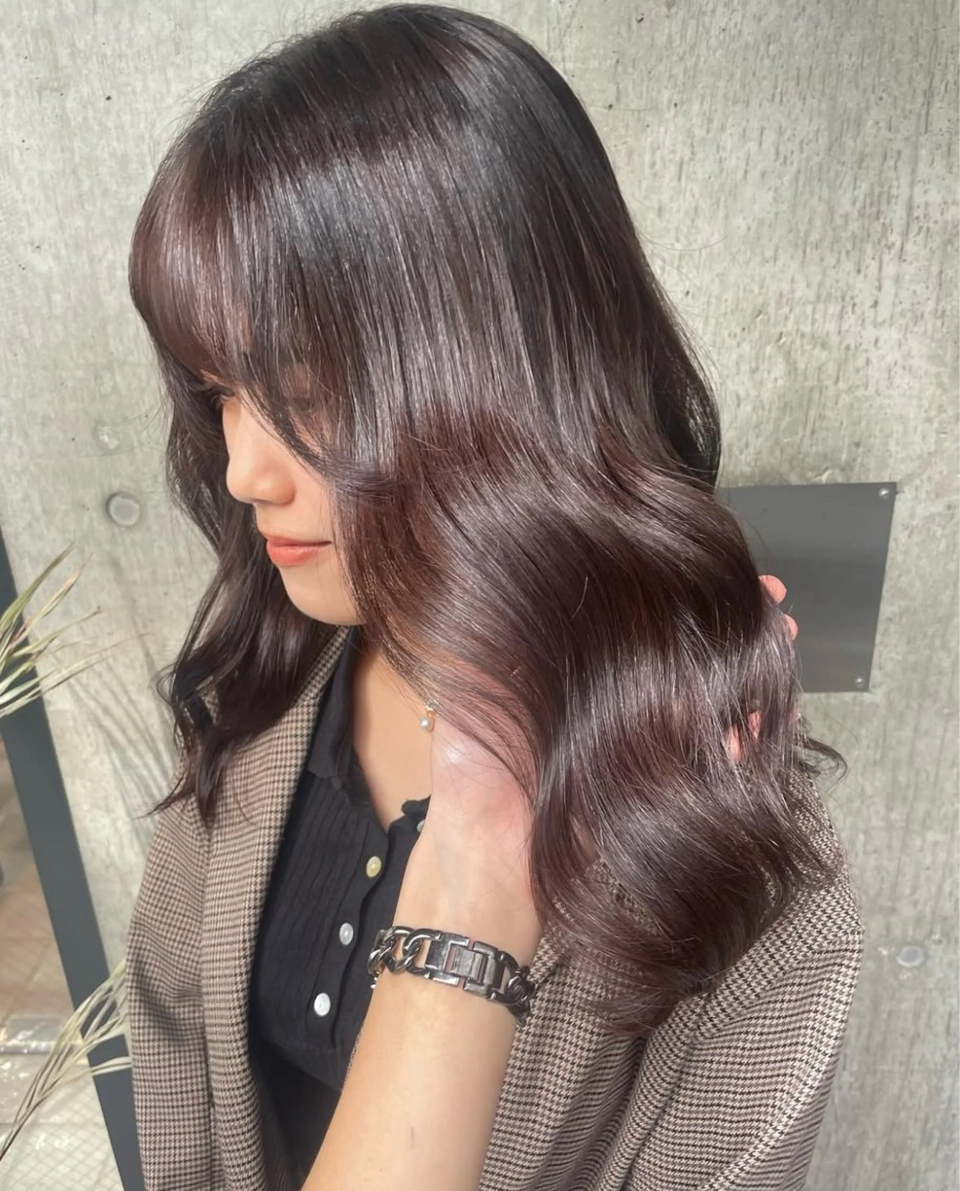 セミロング カラー ブラウンカラー ヘアカラー ♡ハイライトカラー shinri♡のヘアスタイル