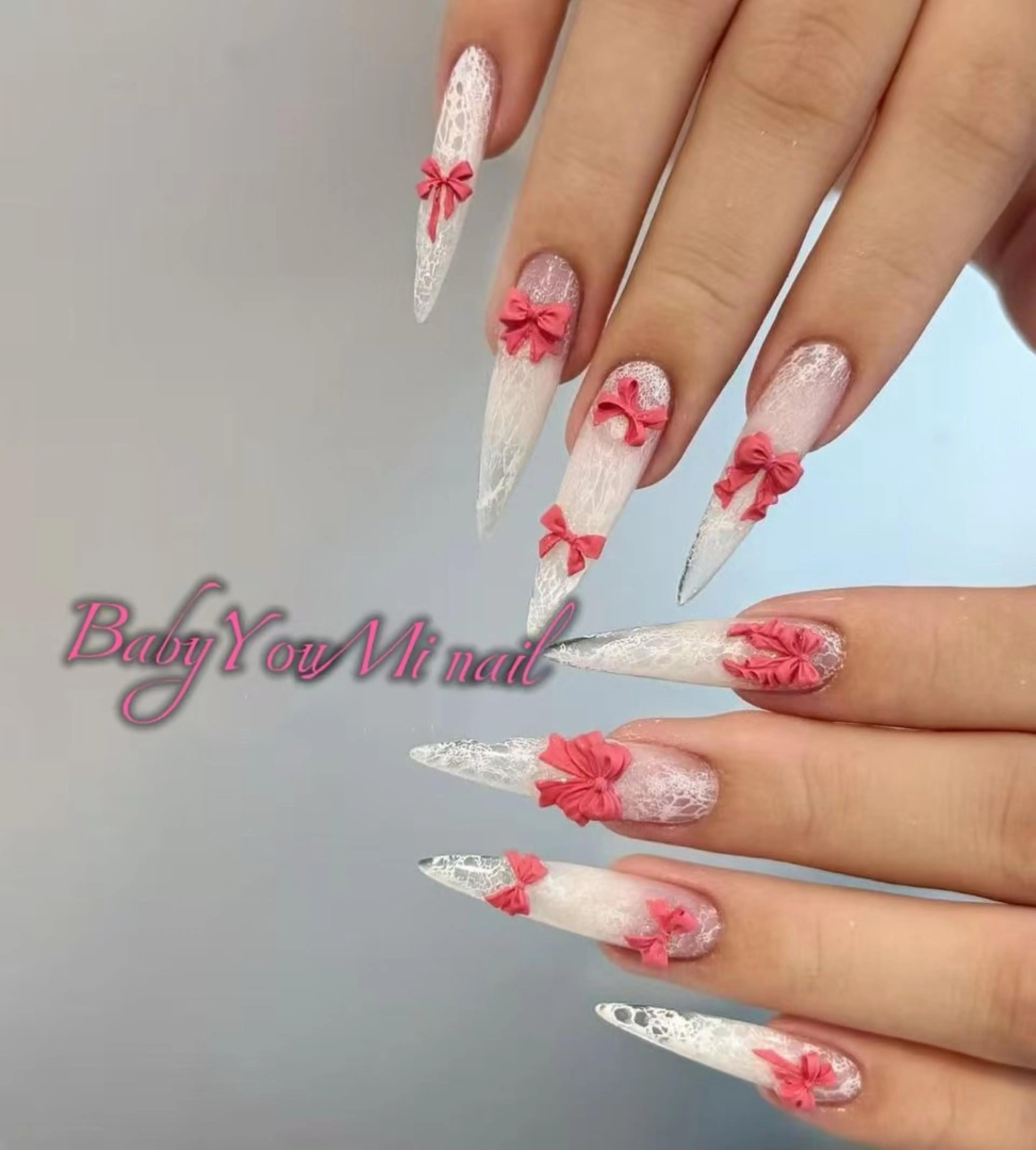 ネイル オーロラネイル フラワーネイル フットネイル フレンチネイル ジェルネイル ハンドネイル BabyYouMi nailのネイルデザイン