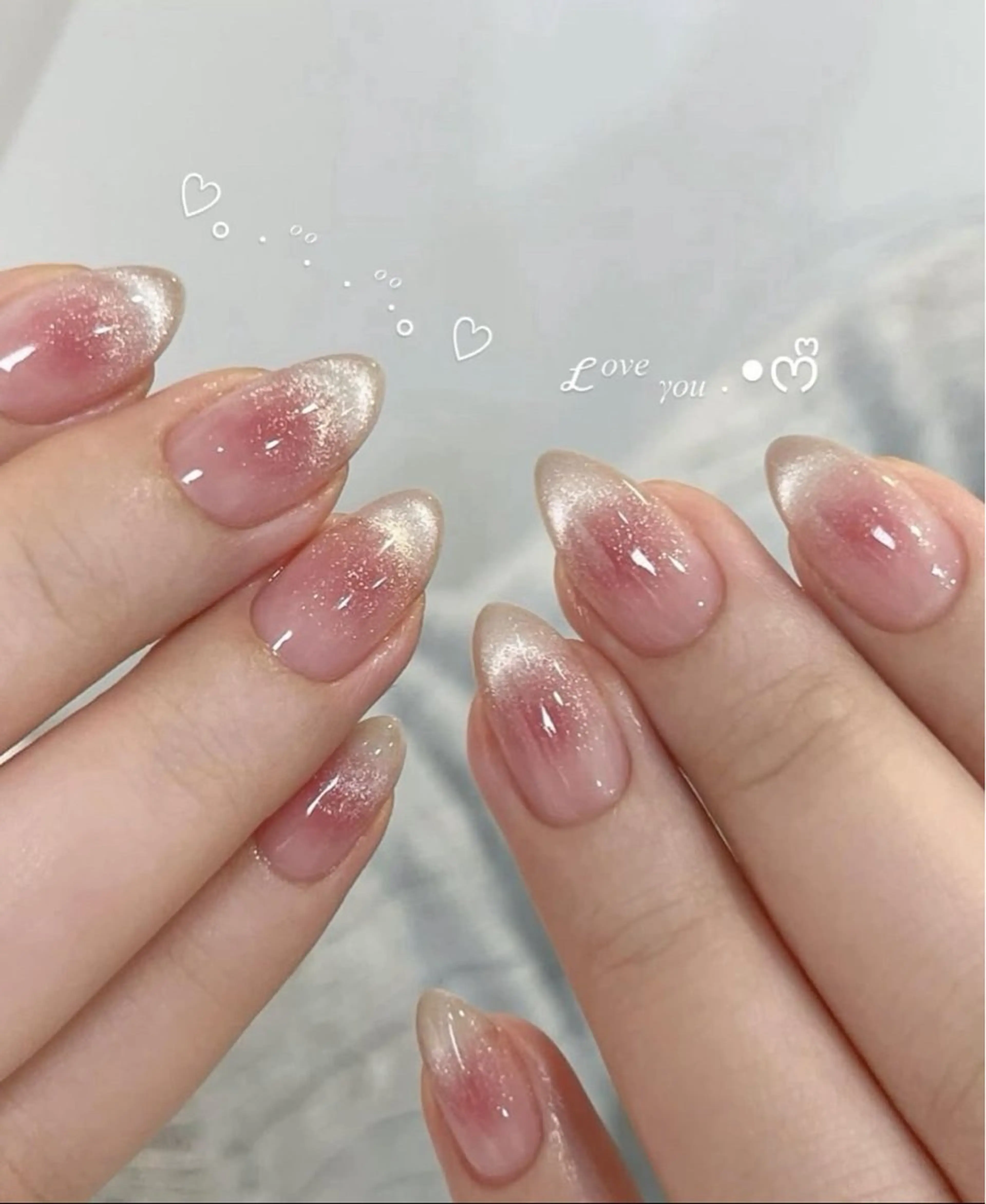 ネイル チークネイル 桜ネイル 長さ出し フットネイル ジェルネイル ハンドネイル Maika's nailのネイルデザイン