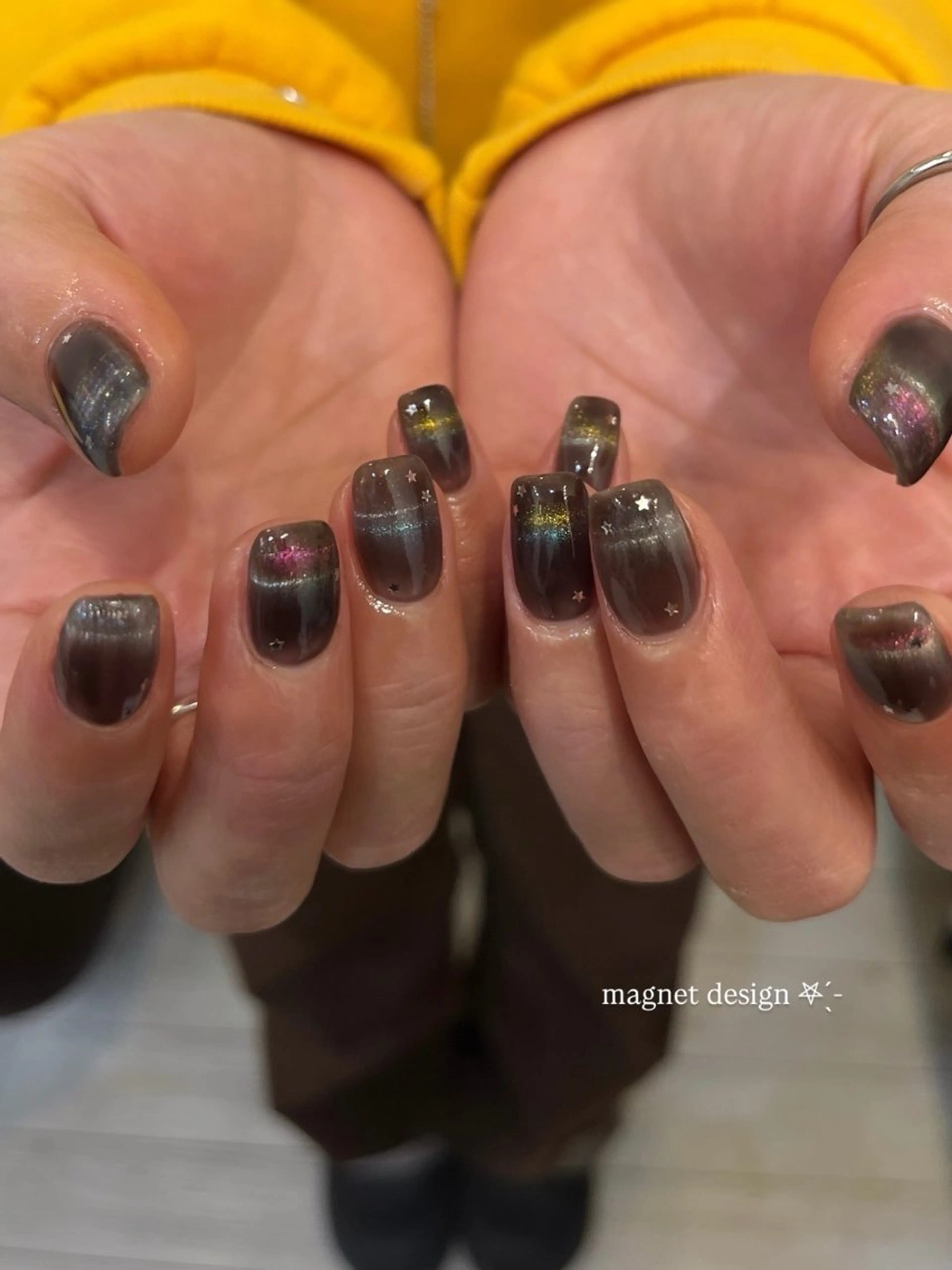 ネイル マグネットネイル mano+所属・haruka 🐈のネイルデザイン