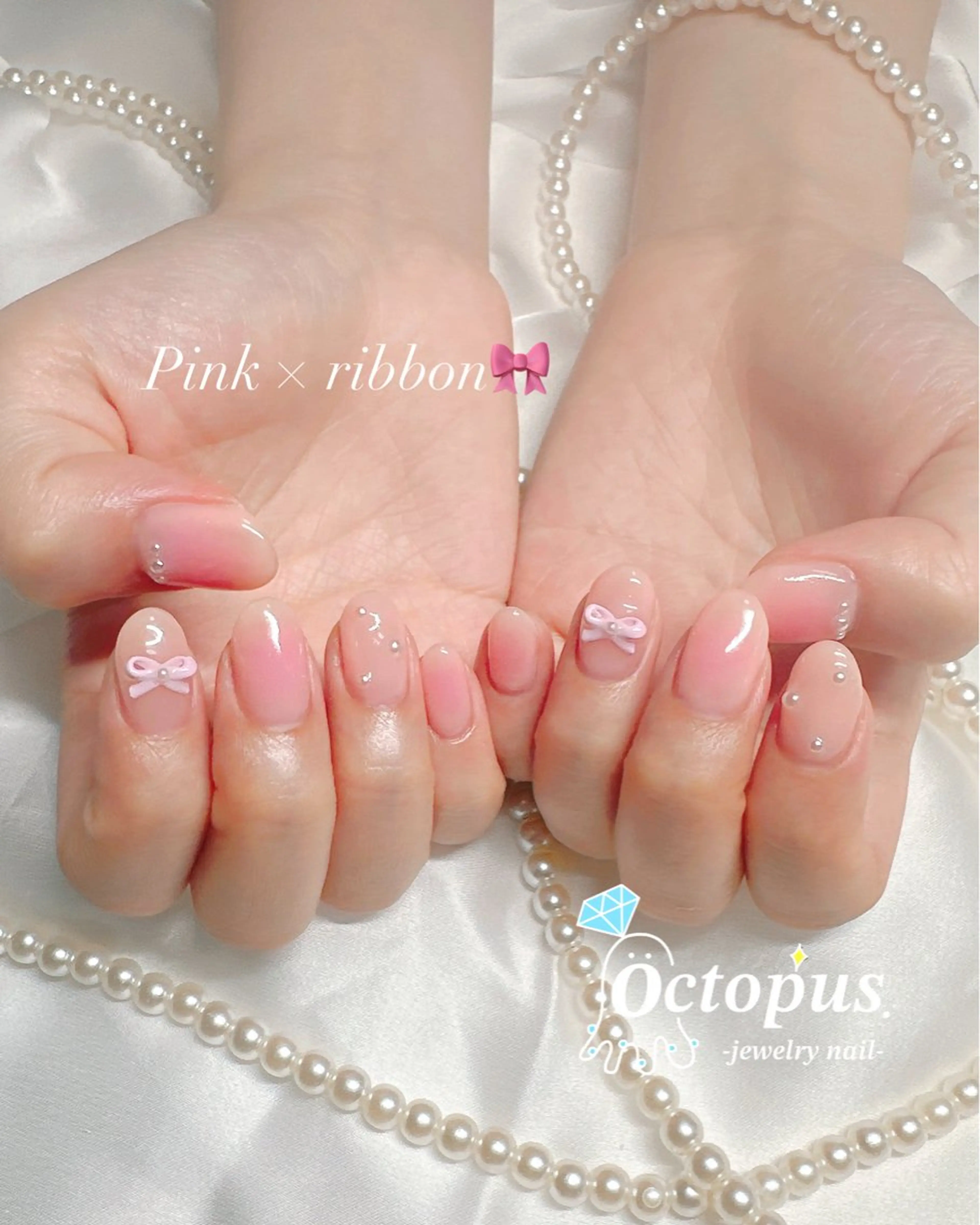 ネイル アートネイル チークネイル キラキラネイル 韓国ネイル ピンク Octopus.-jewelry nail-所属・ネイリスト KURUMIのネイルデザイン