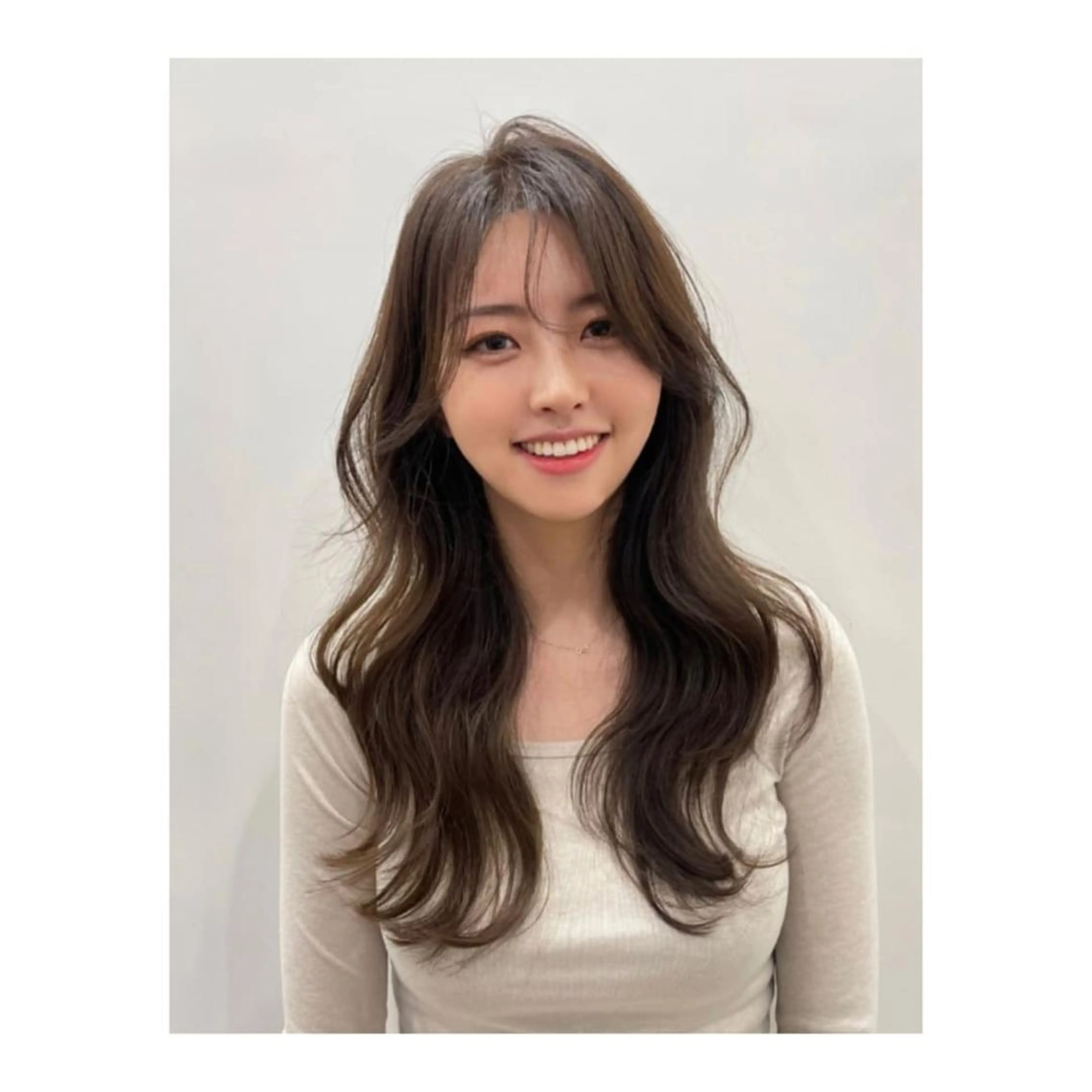 ロング 韓国風ヘア 韓国特化エクステ🟨 エクステのヘアスタイル